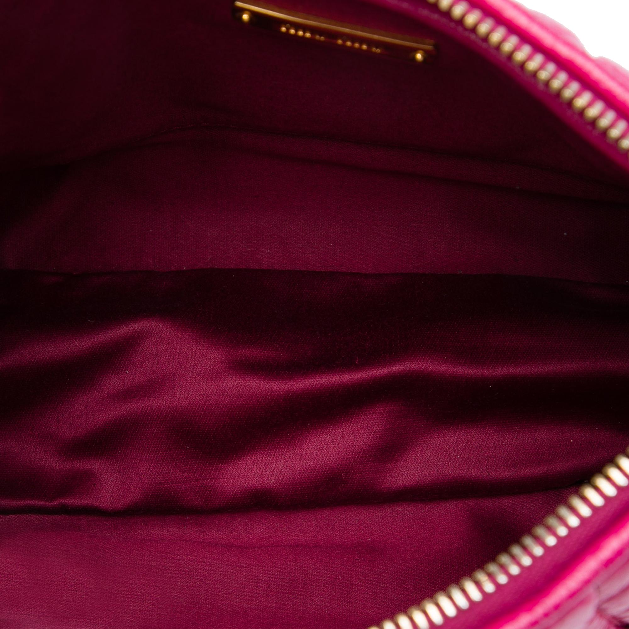 Miu Miu Matelasse Nappa Lux Charm Shoulder Bag