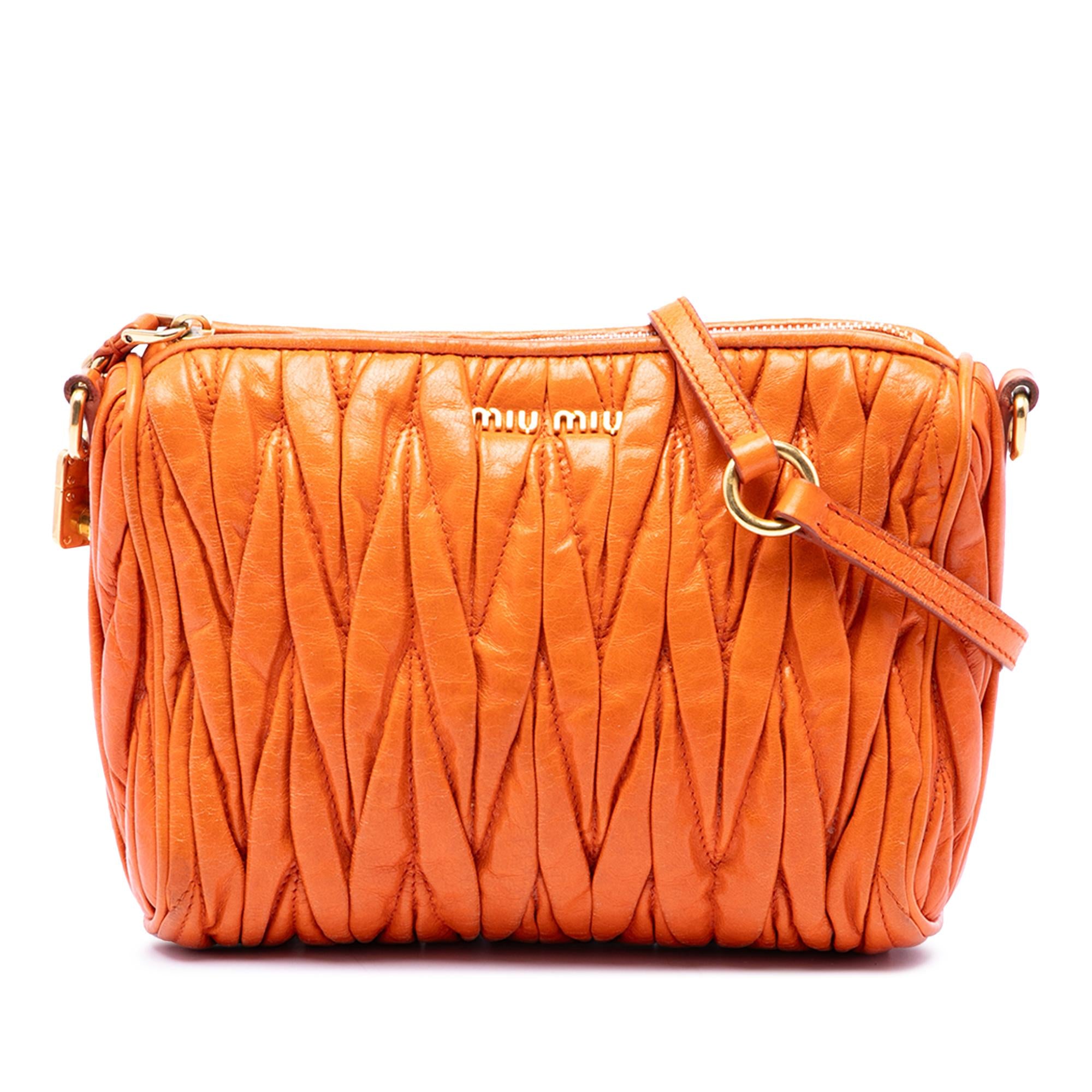 Miu Miu Matelasse Nappa Lux Charm Shoulder Bag