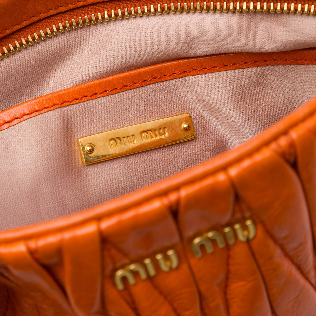 Miu Miu Matelasse Nappa Lux Charm Shoulder Bag