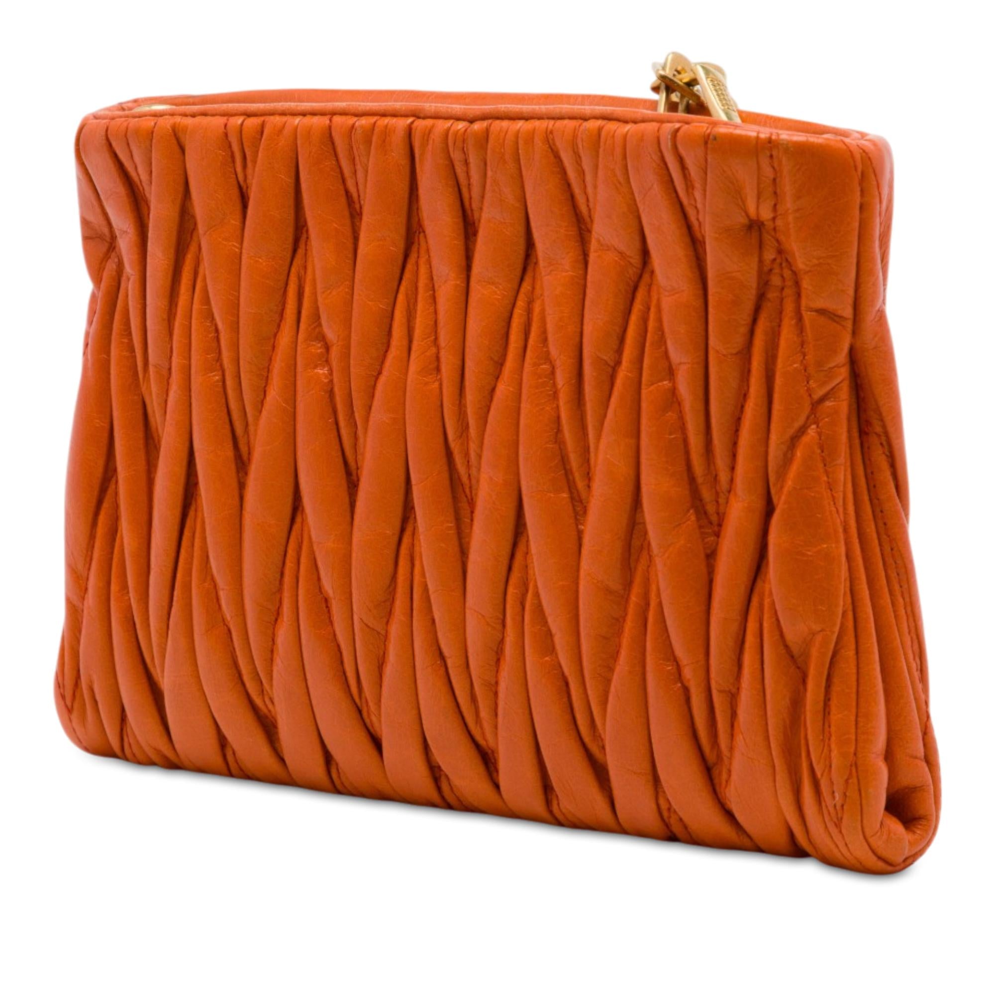 Miu Miu Matelasse Nappa Lux Charm Shoulder Bag