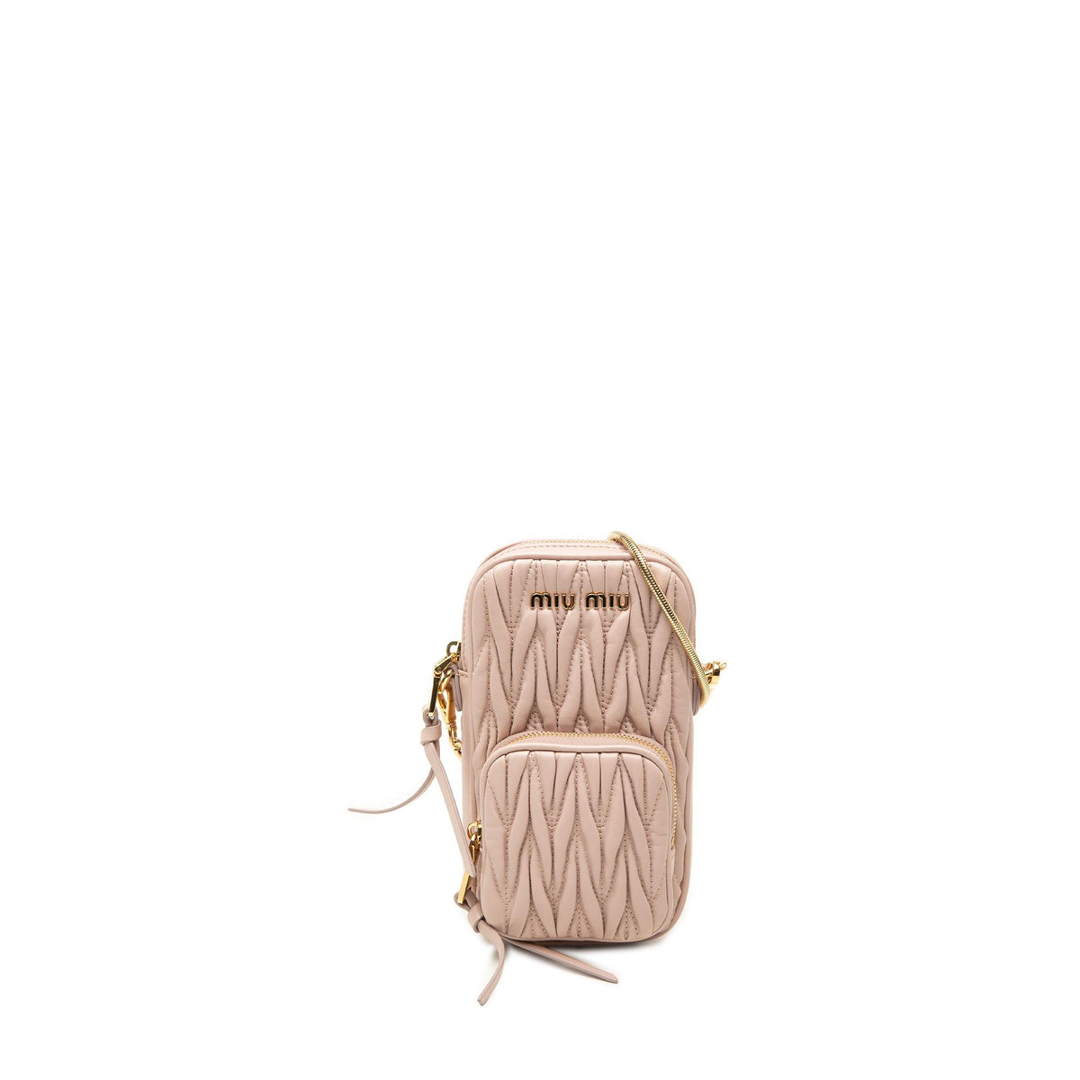 Miu Miu Matelasse Nappa Phone Holder Crossbody