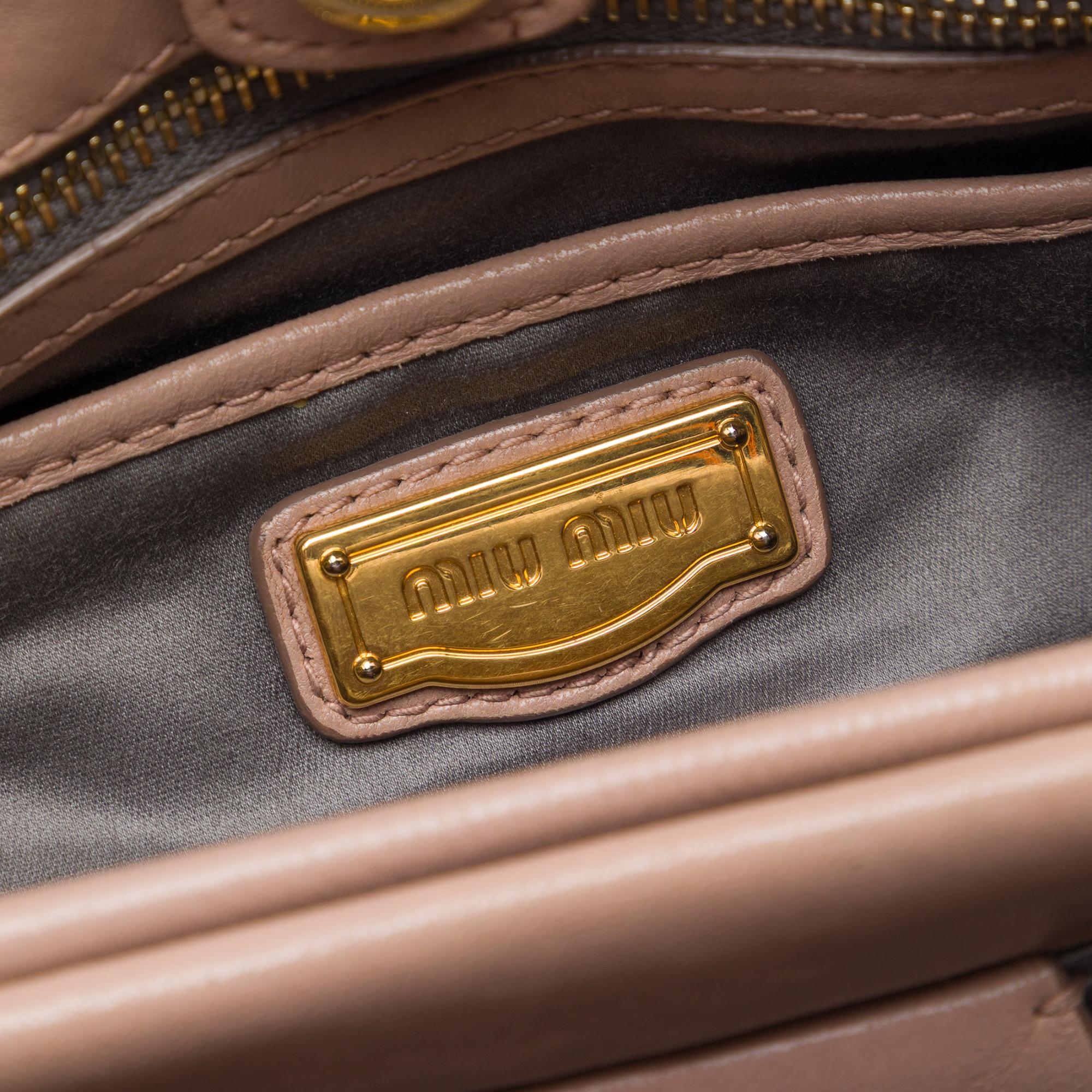 Miu Miu Matelasse Nappa Satchel