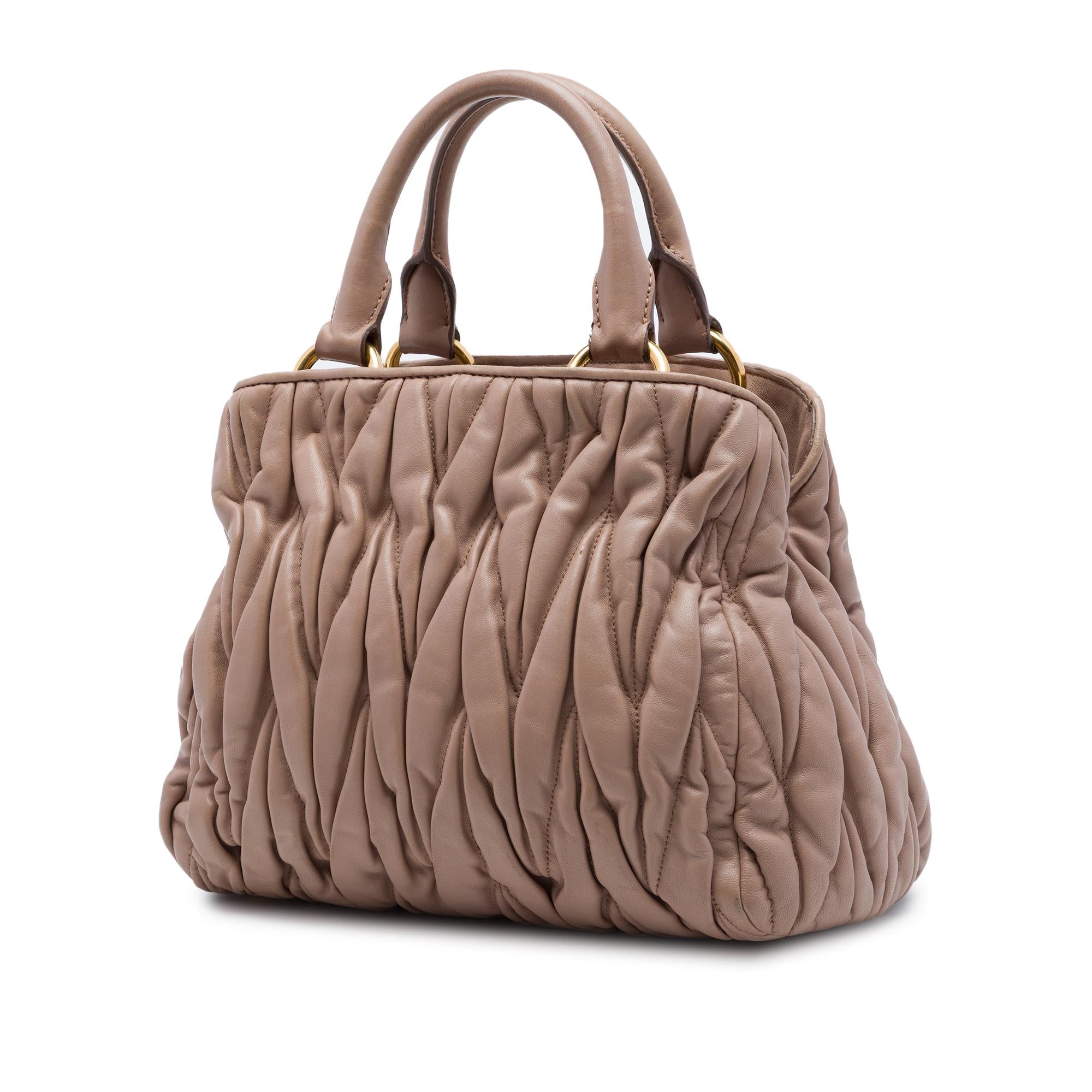 Miu Miu Matelasse Nappa Satchel