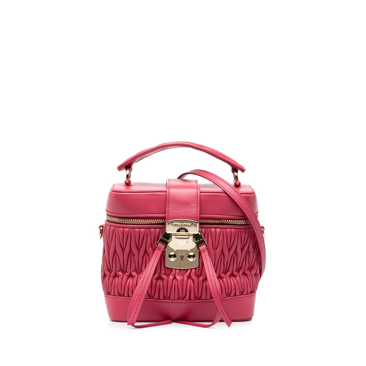 Miu Miu Matelasse Nappa Top Handle Vanity Case