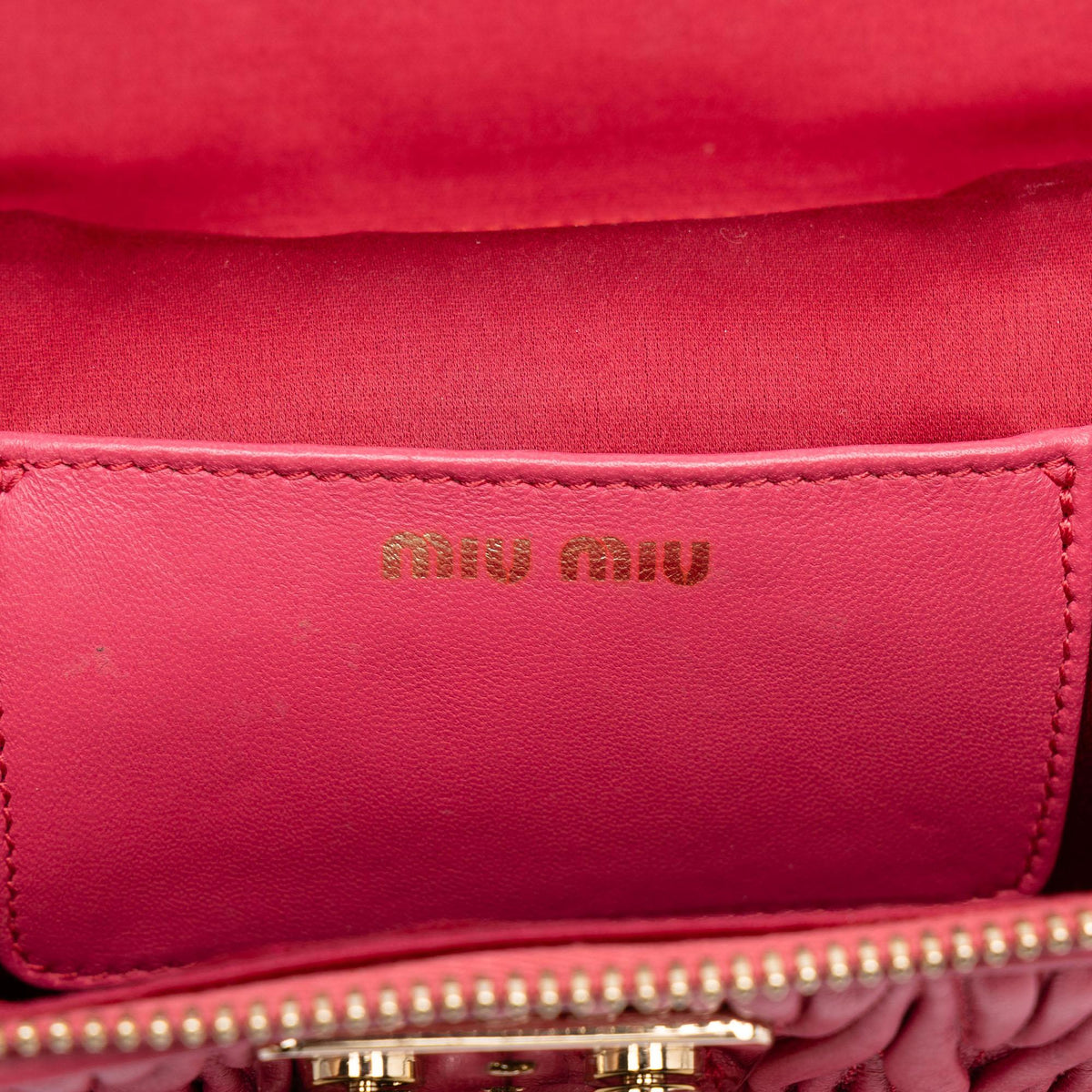 Miu Miu Matelasse Nappa Top Handle Vanity Case