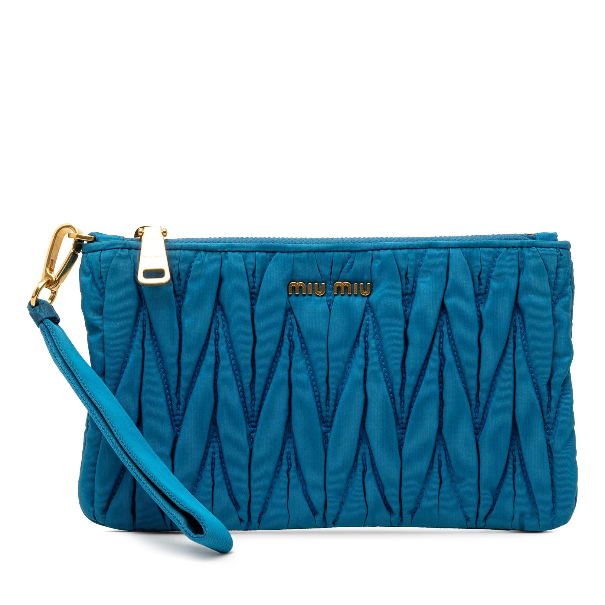Miu Miu Matelasse Nylon Clutch