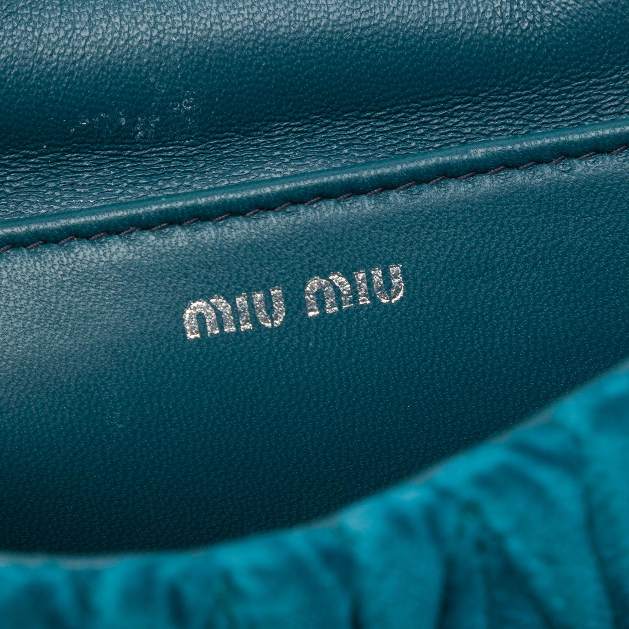 Miu Miu Matelasse Velvet Crystal Embellished Crossbody