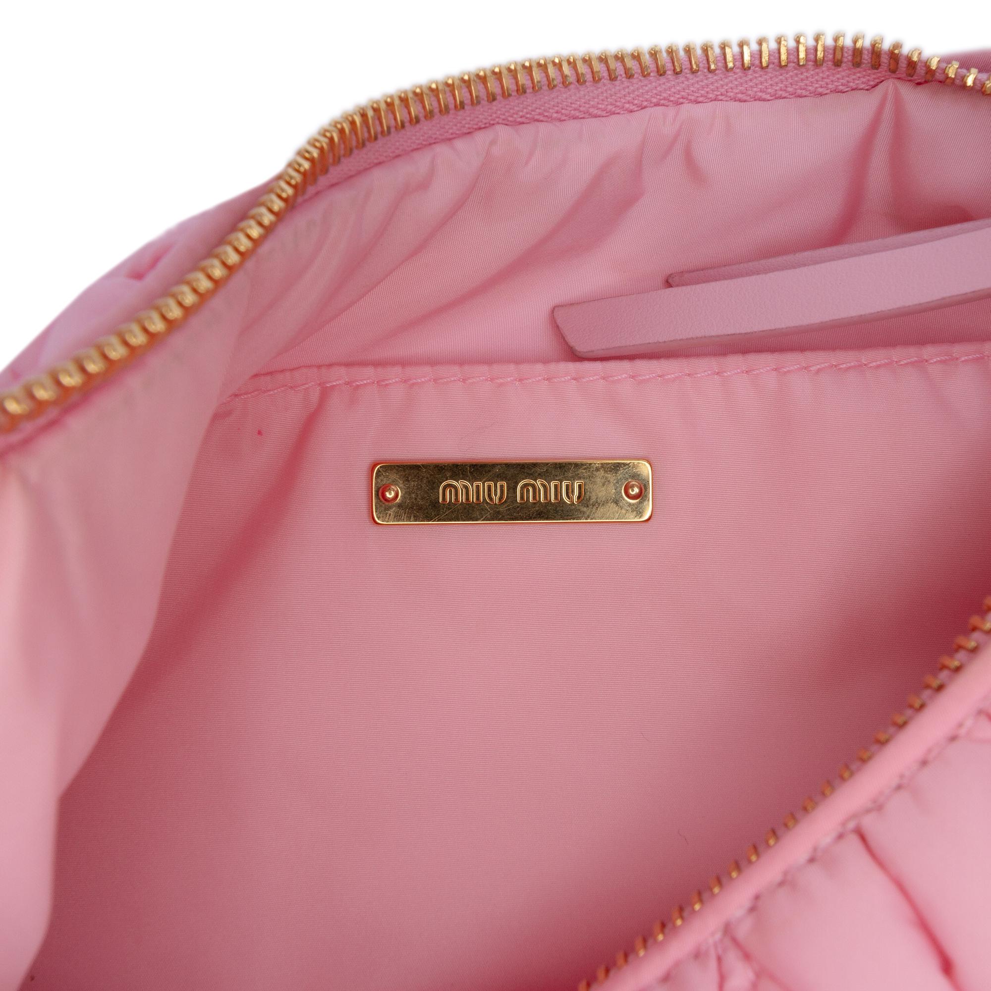 Miu Miu Medium Matelasse Tessuto Wander Hobo