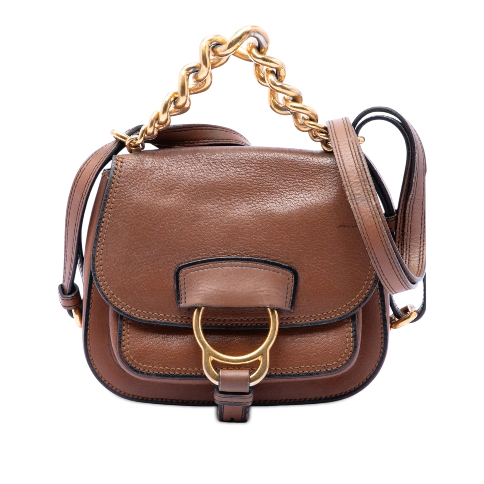 Miu Miu Mini Goatskin Madras Dahlia Satchel