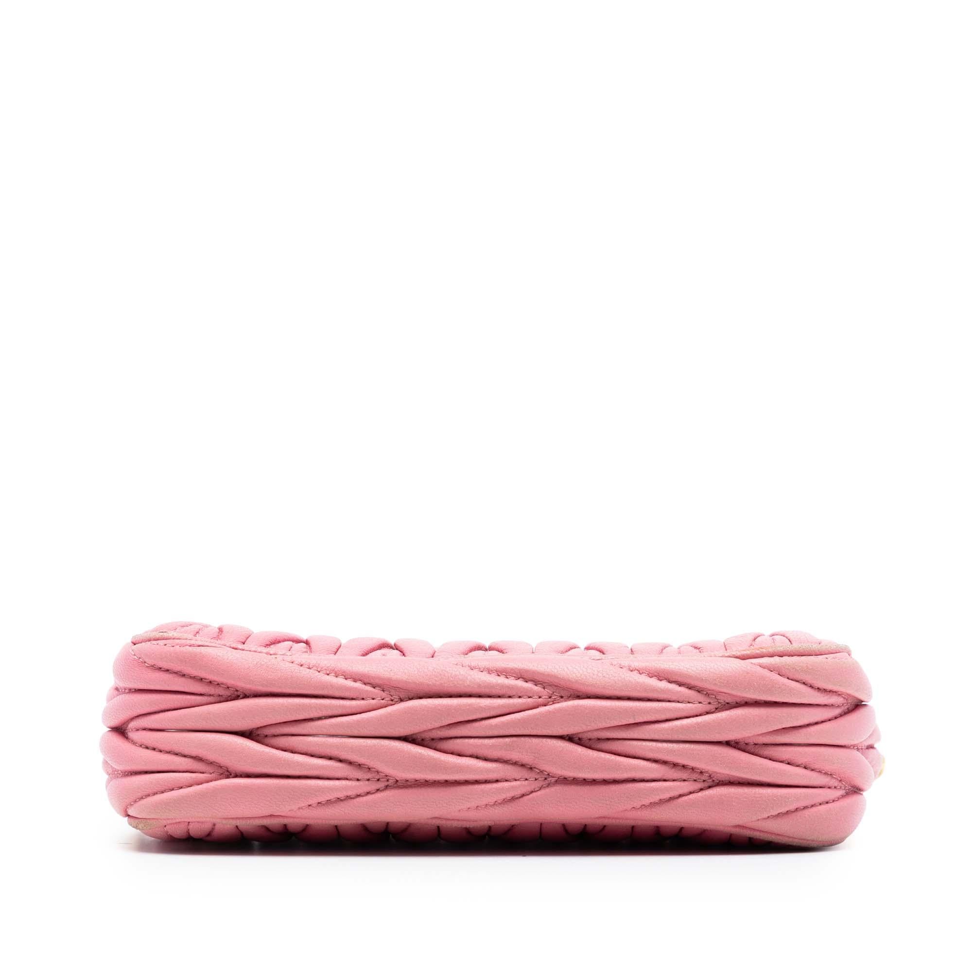 Miu Miu Nappa Matelasse Double Zip Handbag