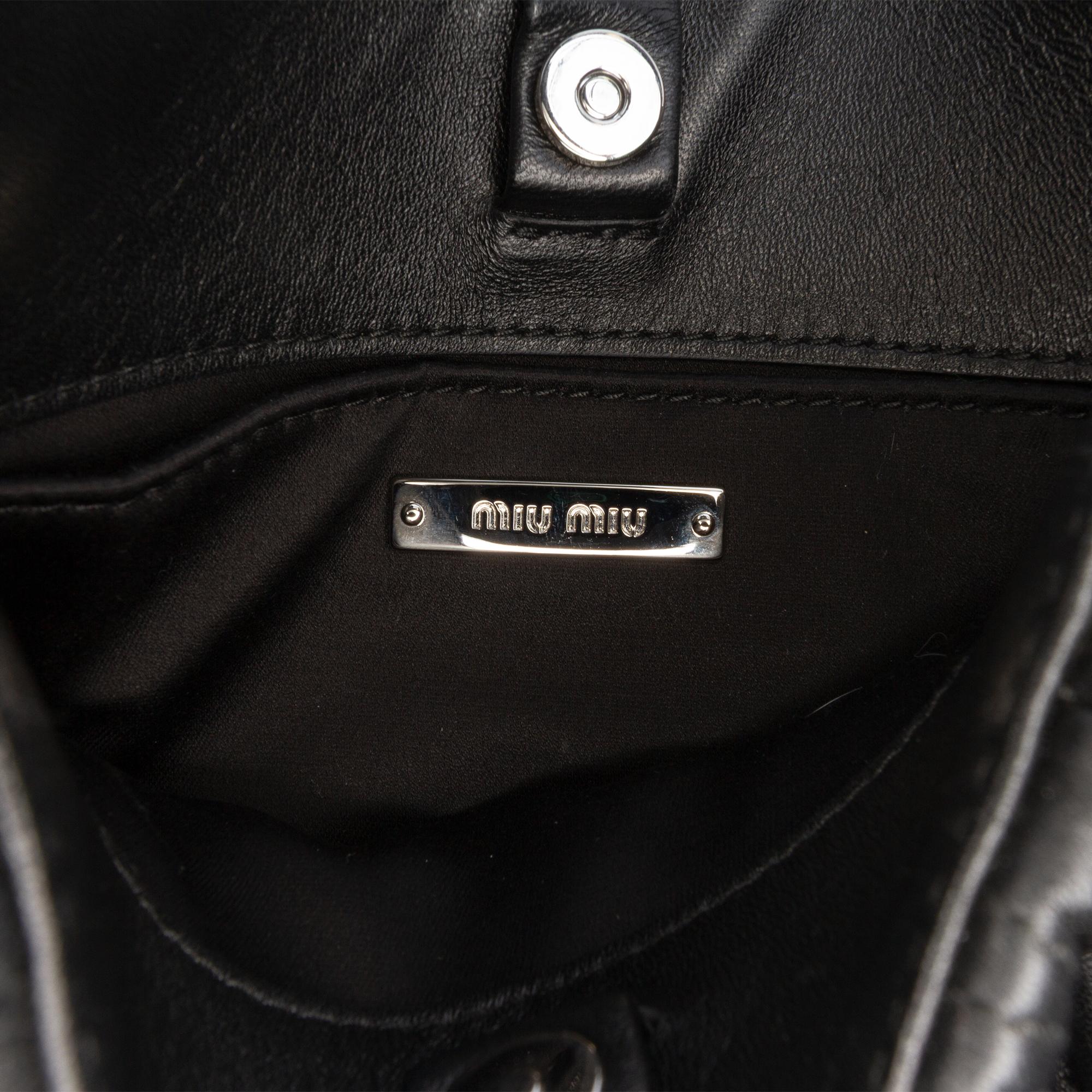 Miu Miu Nappa Matelasse Sassy Shoulder Bag