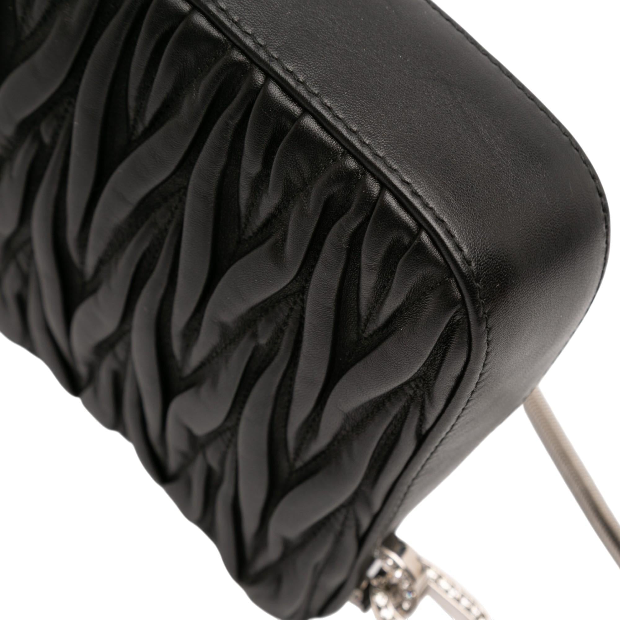 Miu Miu Nappa Matelasse Sassy Shoulder Bag