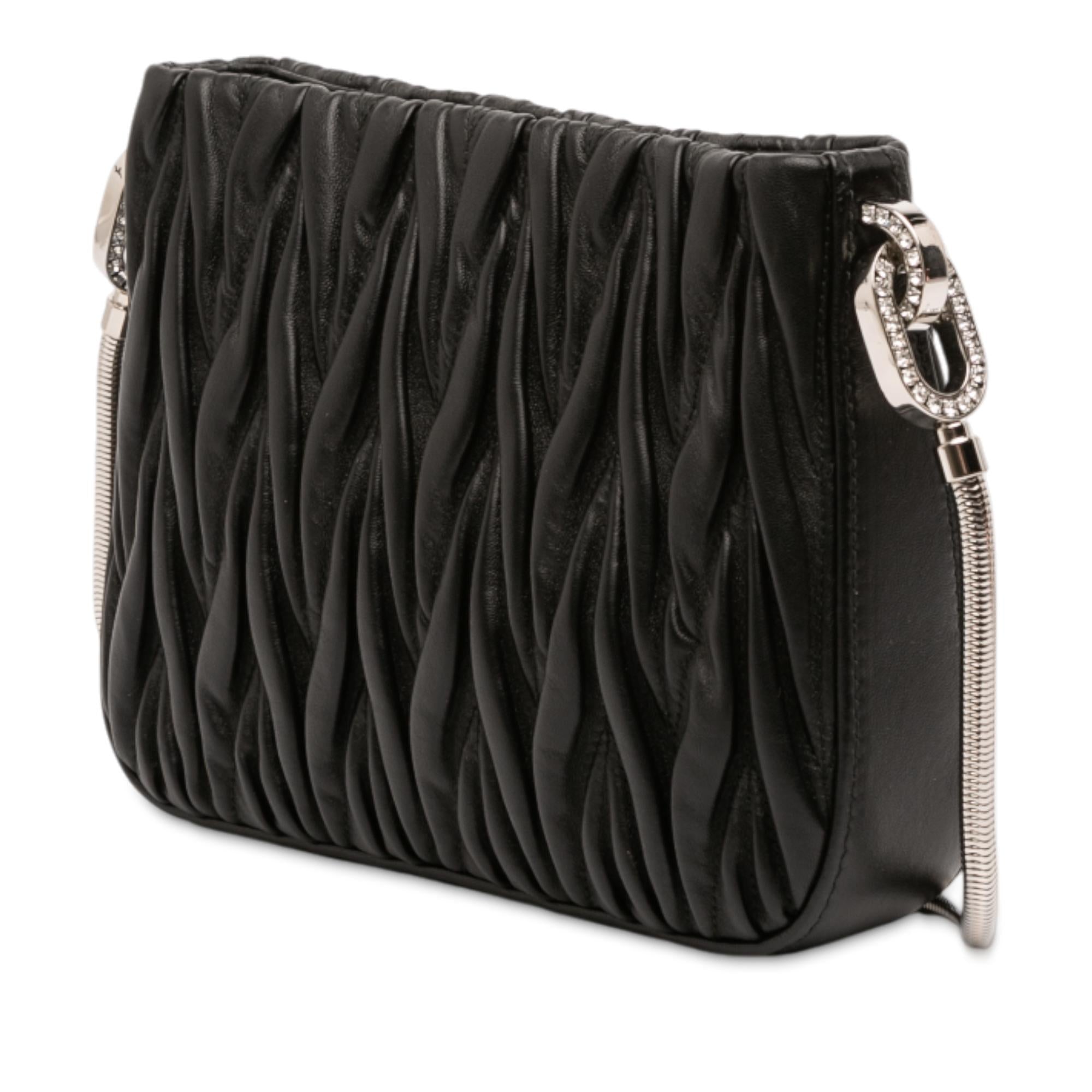 Miu Miu Nappa Matelasse Sassy Shoulder Bag