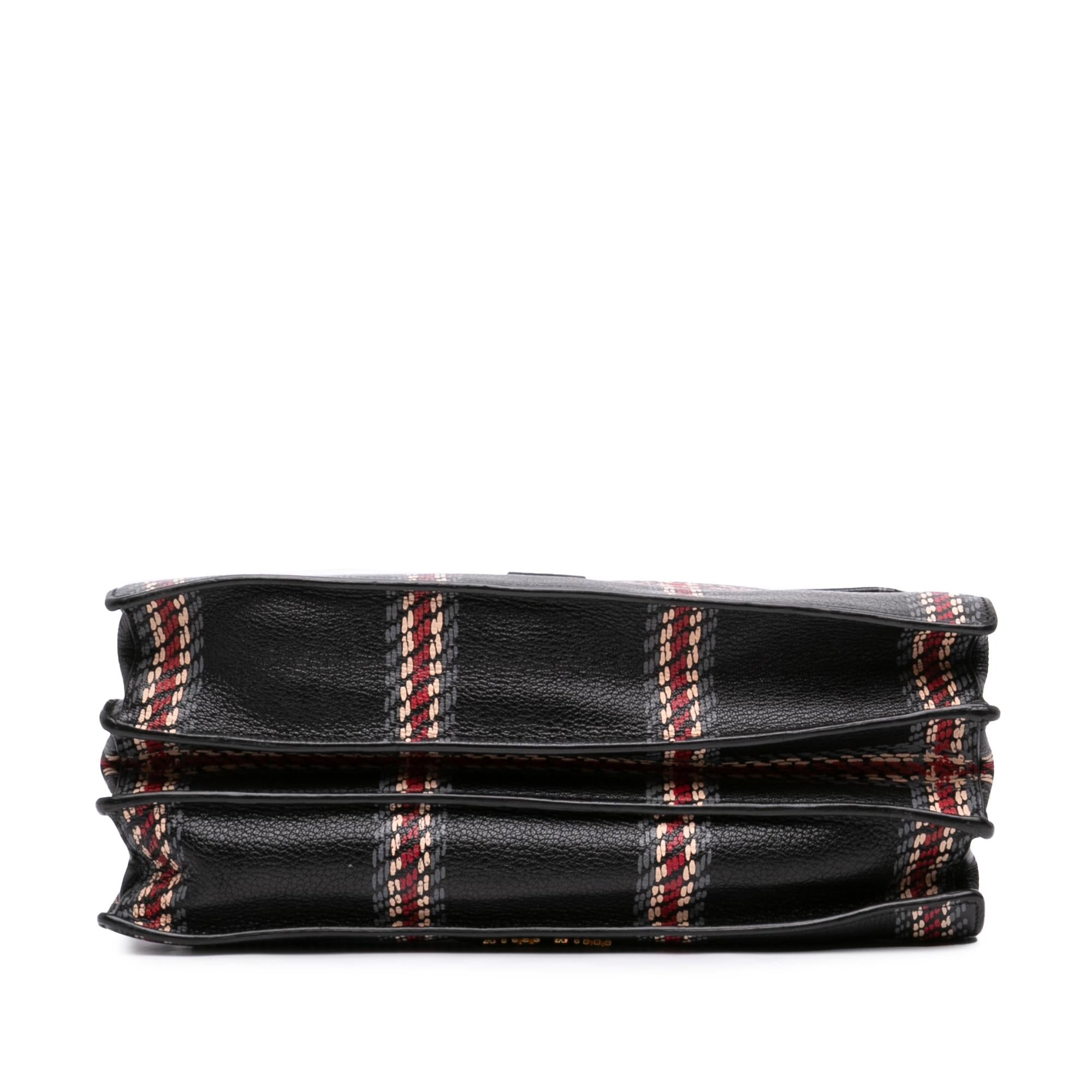 Miu Miu Printed Goatskin Madras Top Handle Bag