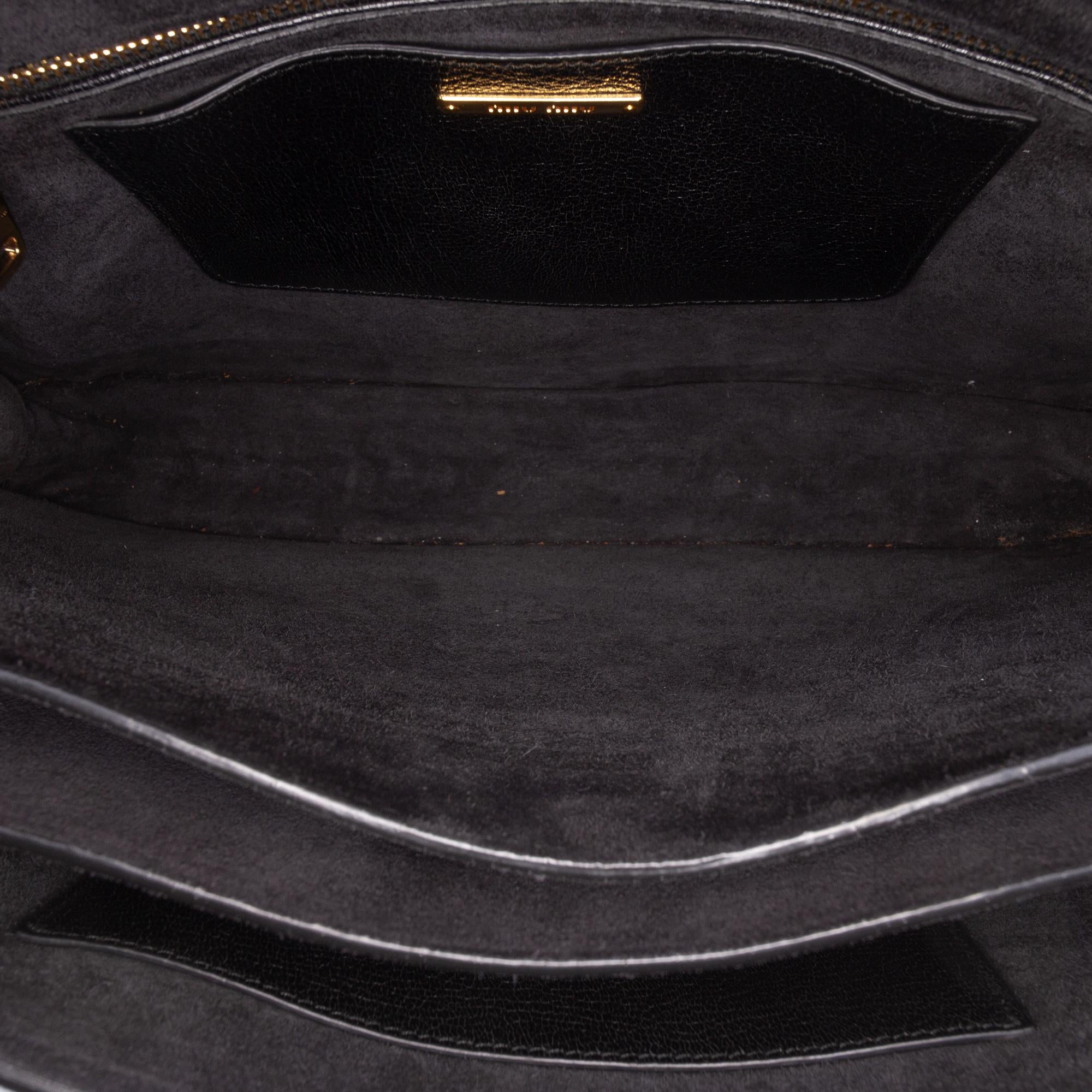 Miu Miu Printed Goatskin Madras Top Handle Bag