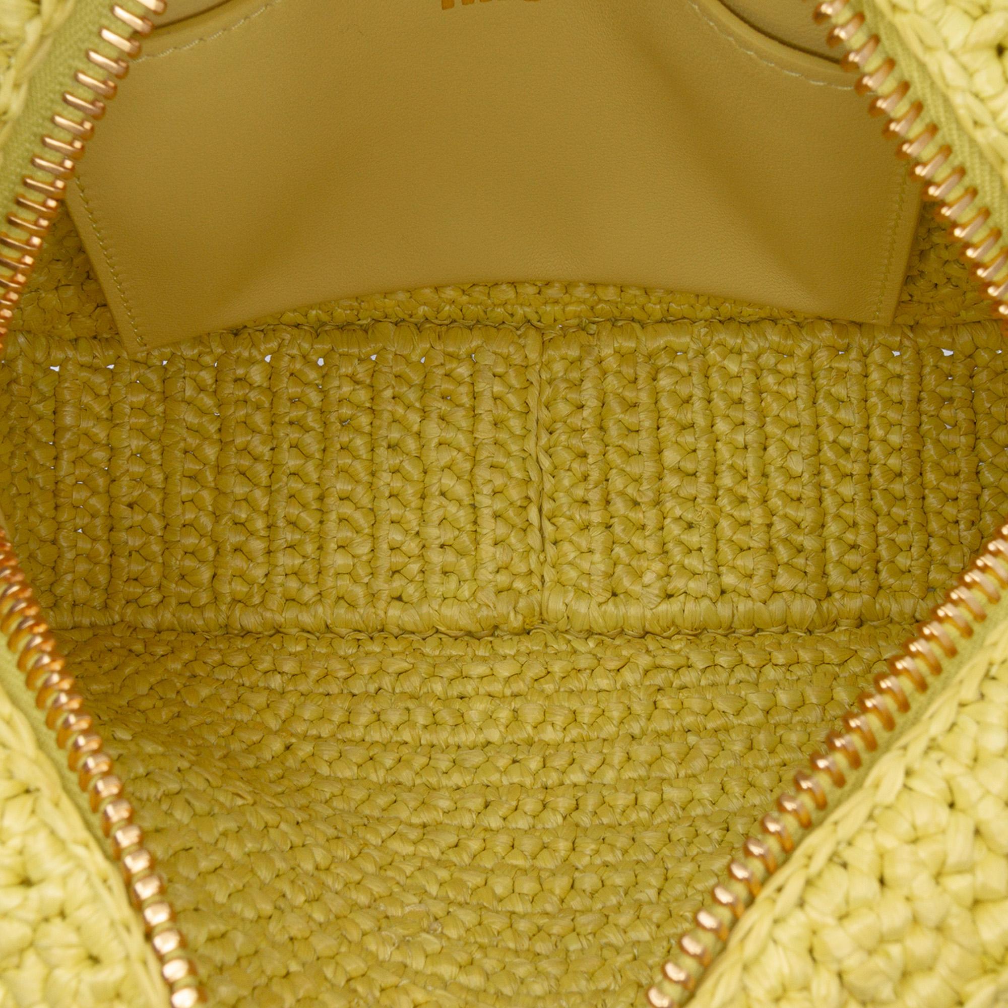 Miu Miu Raffia Crochet Arcadie Top Handle Bag