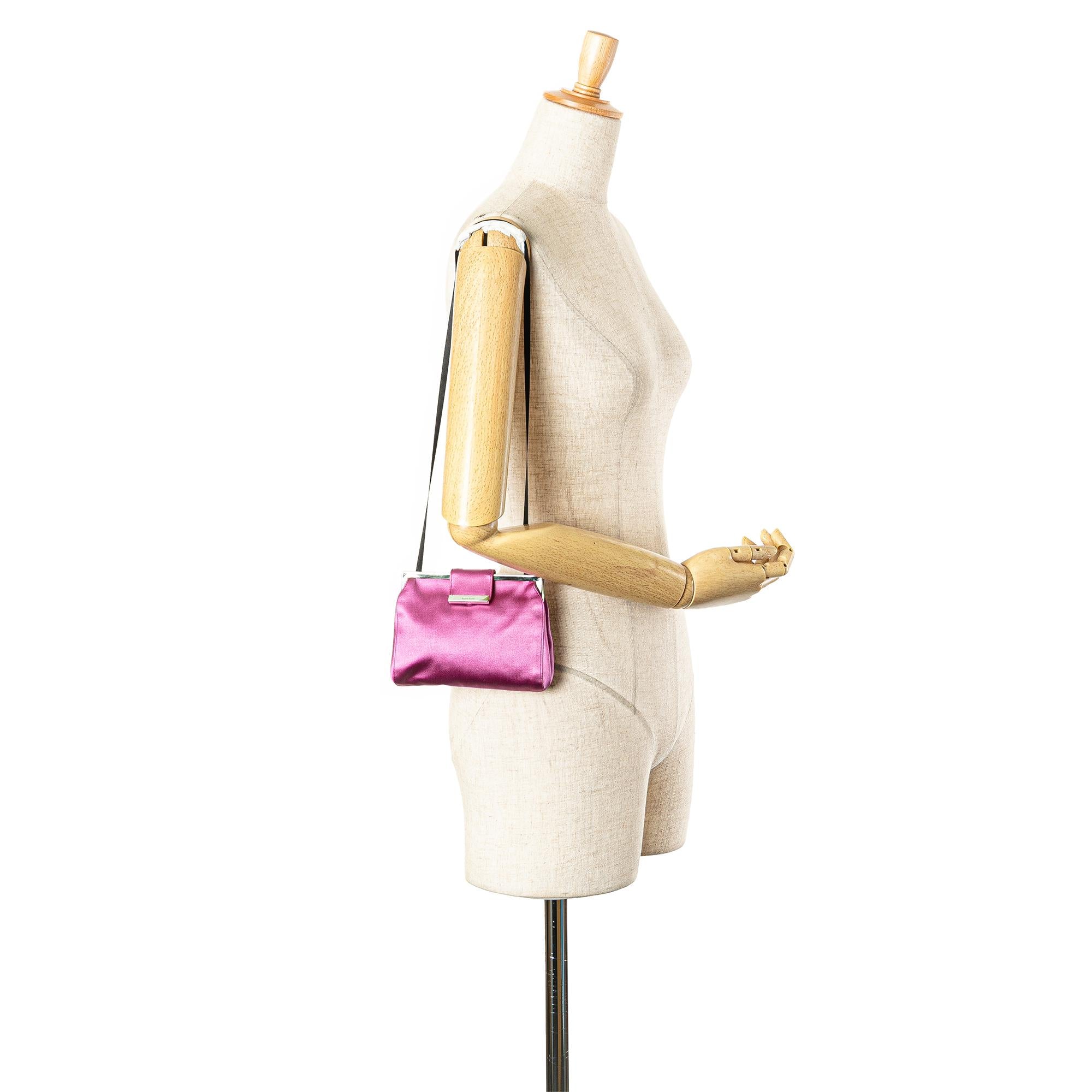 Miu Miu Satin Clasp Clutch on Strap