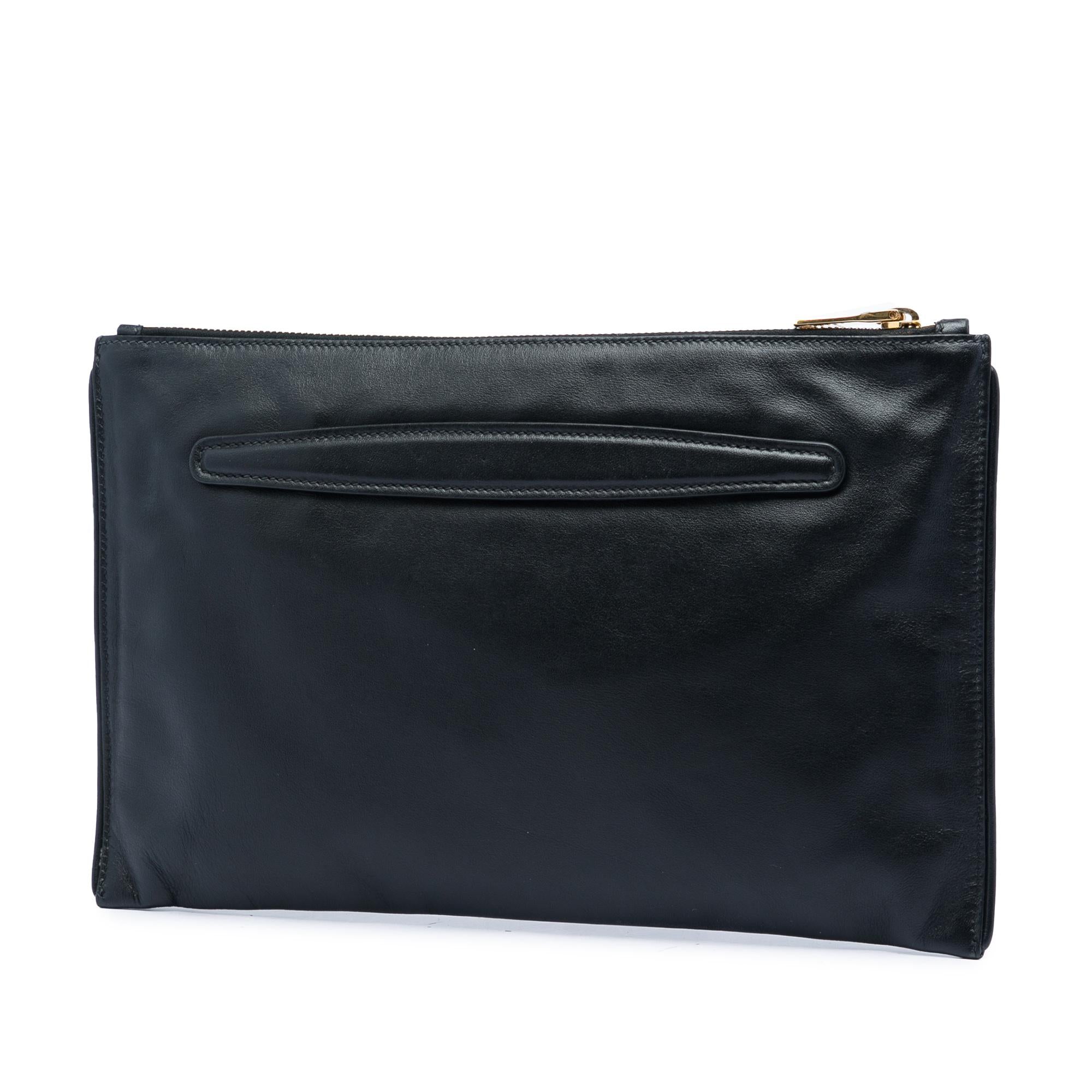 Miu Miu Studded Leather Zip Clutch
