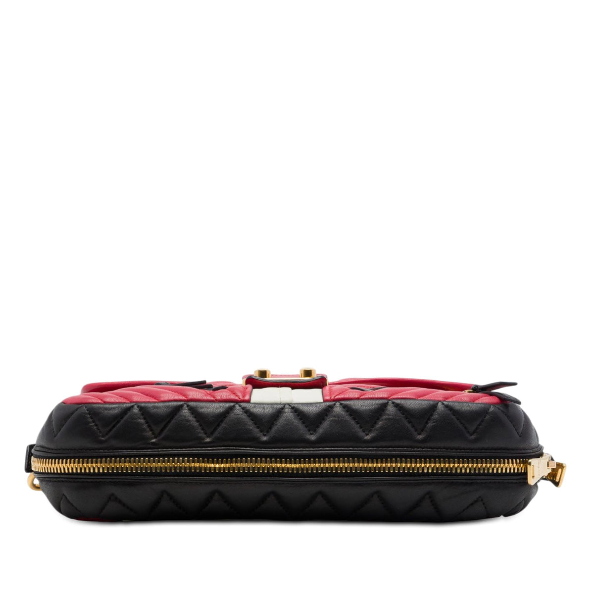 Miu Miu Tricolor Nappa Biker Twin Pocket Crossbody
