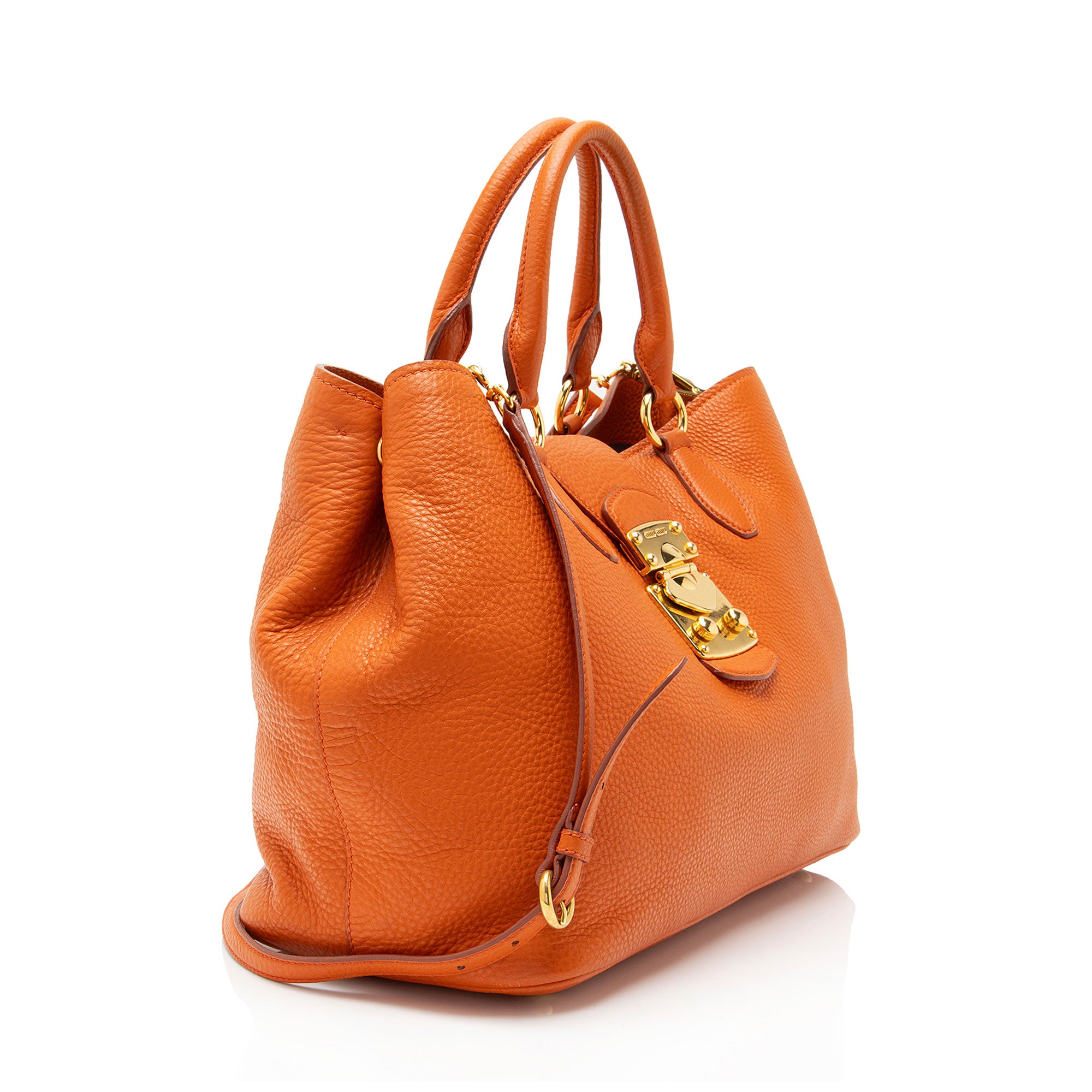 Miu Miu Vitello Caribu Convertible Tote