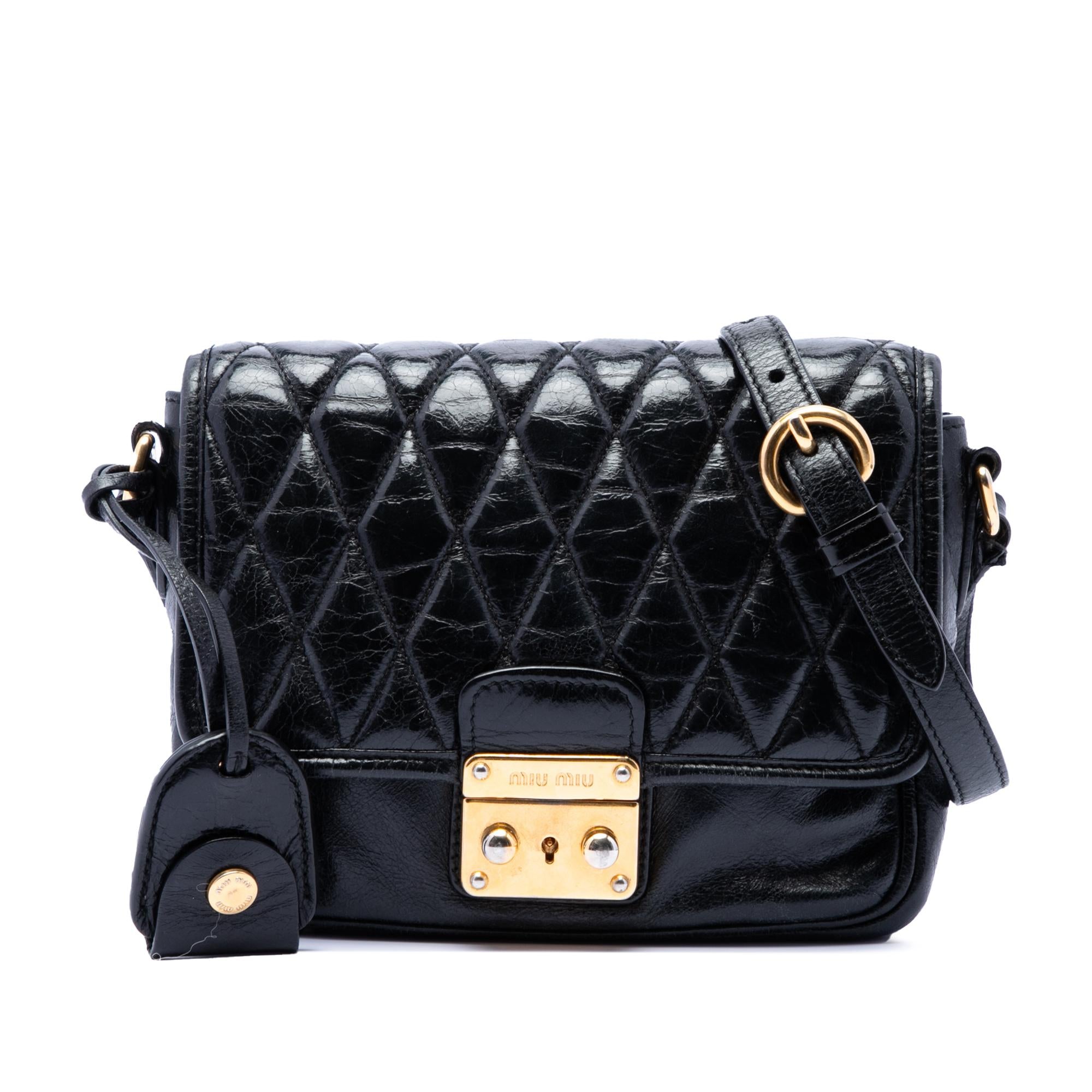 Miu Miu Vitello Shine Trapu Crossbody