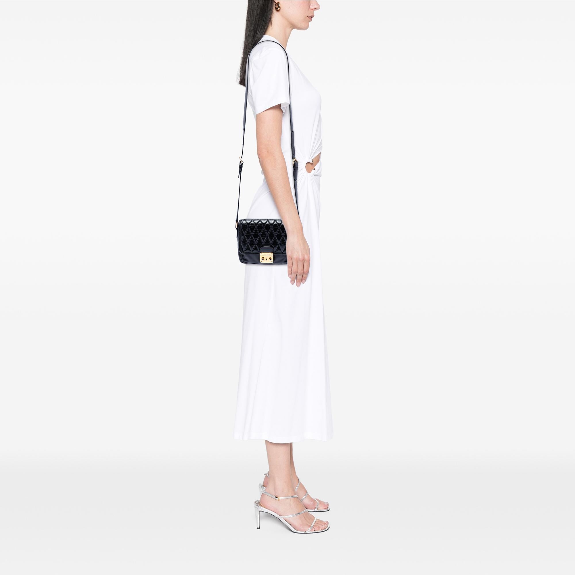 Miu Miu Vitello Shine Trapu Crossbody
