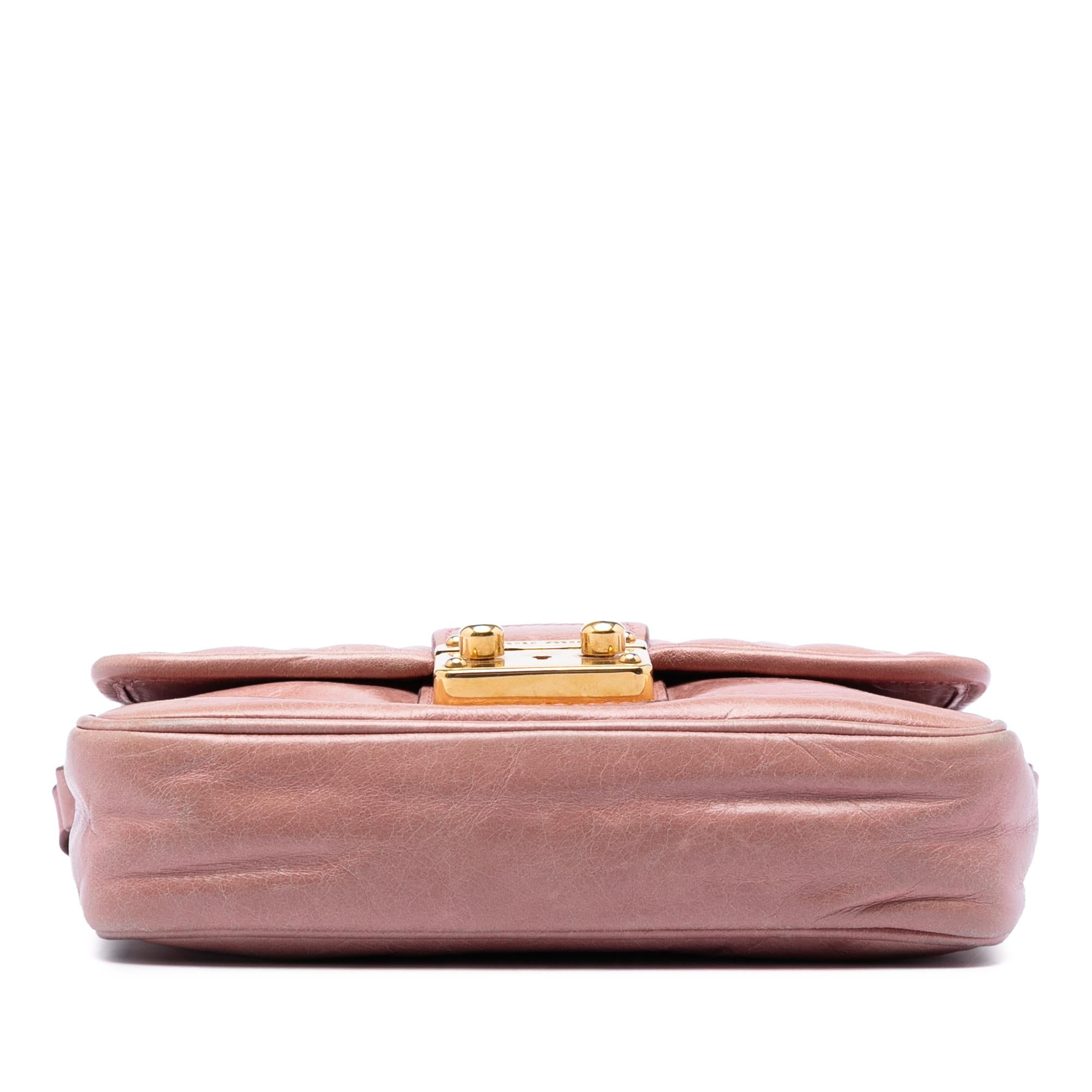 Miu Miu Vitello Shine Trapu Crossbody