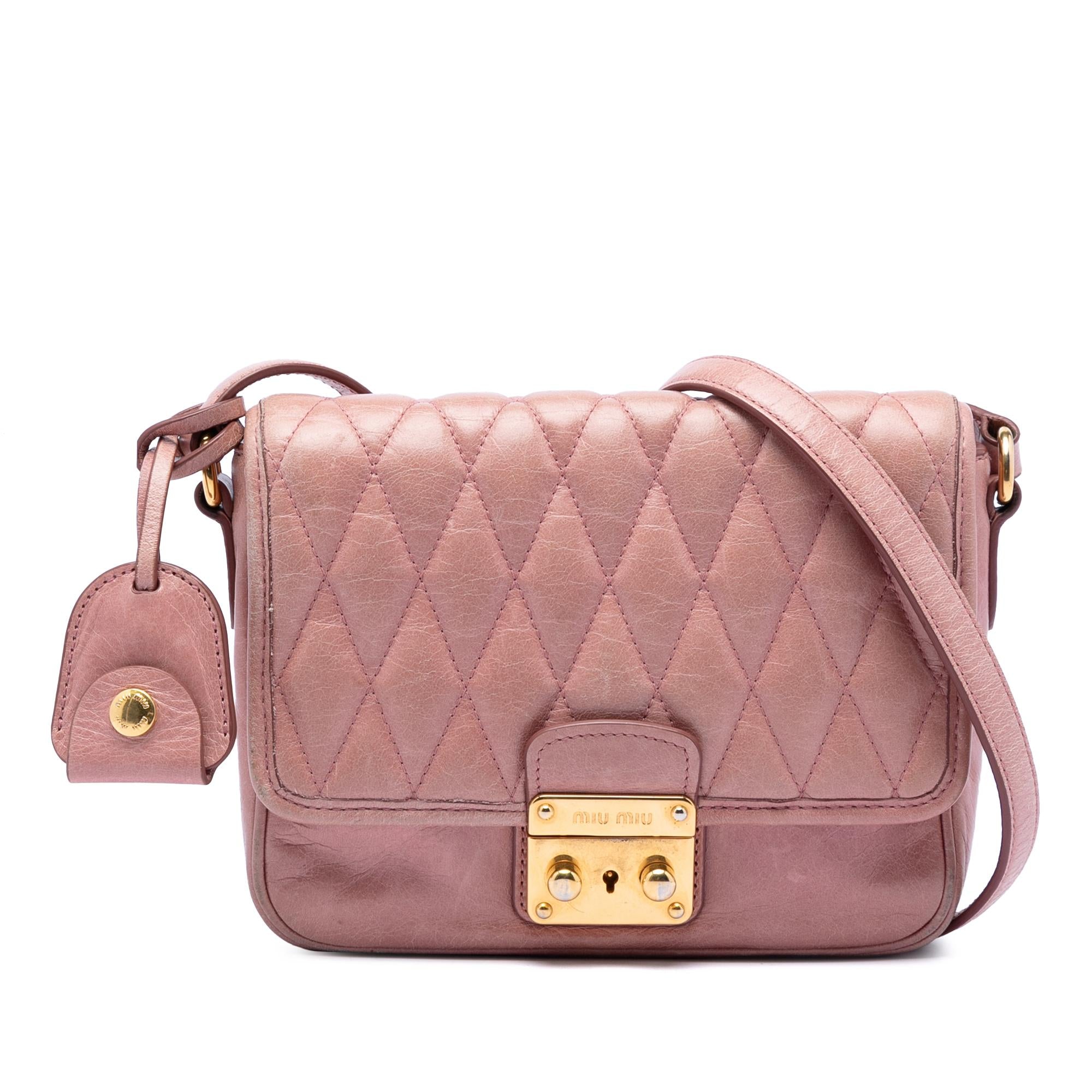 Miu Miu Vitello Shine Trapu Crossbody