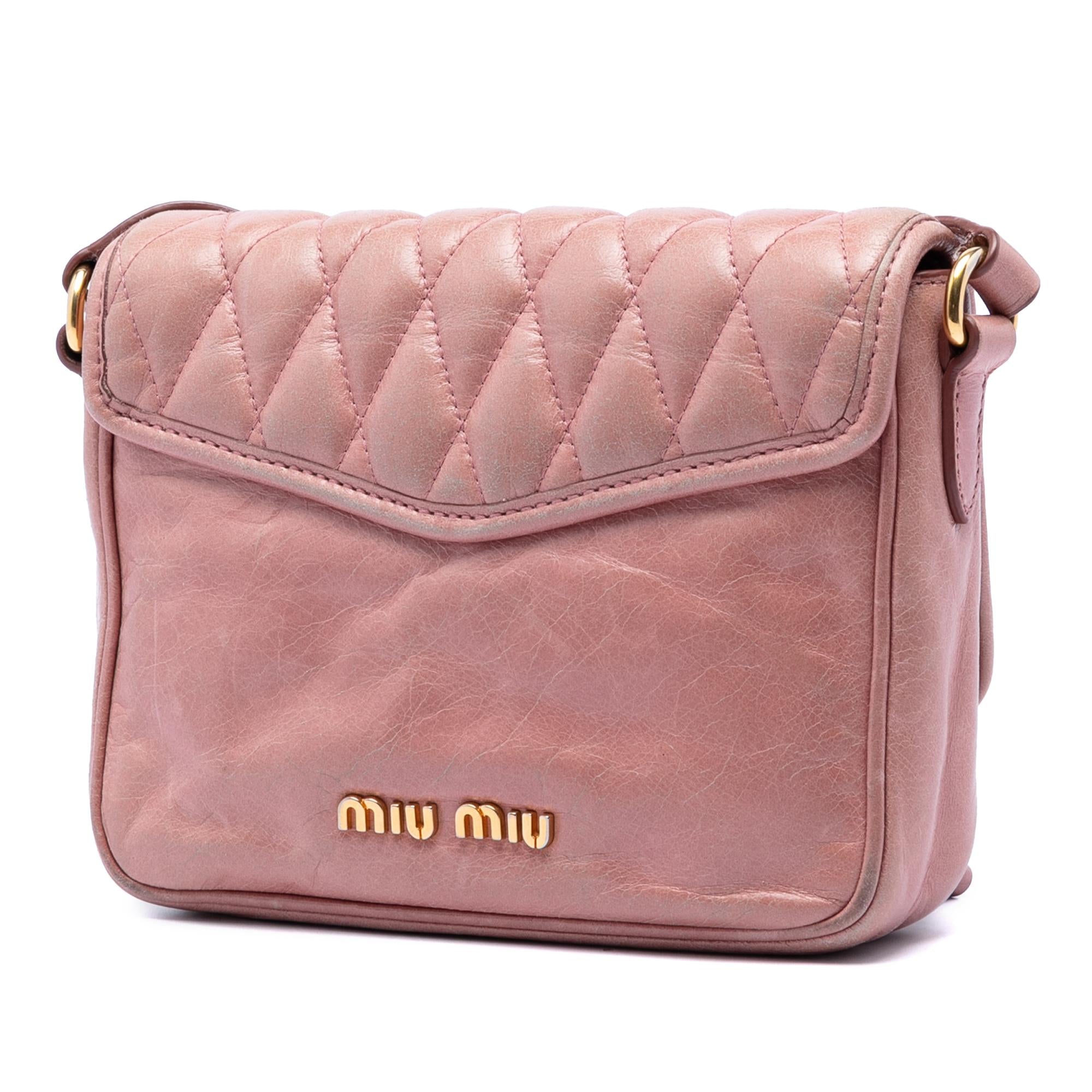 Miu Miu Vitello Shine Trapu Crossbody