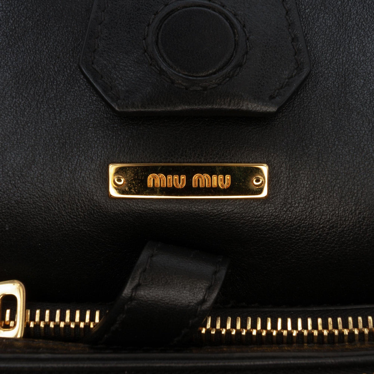 Miu Miu Vitello Soft Front Pocket Satchel