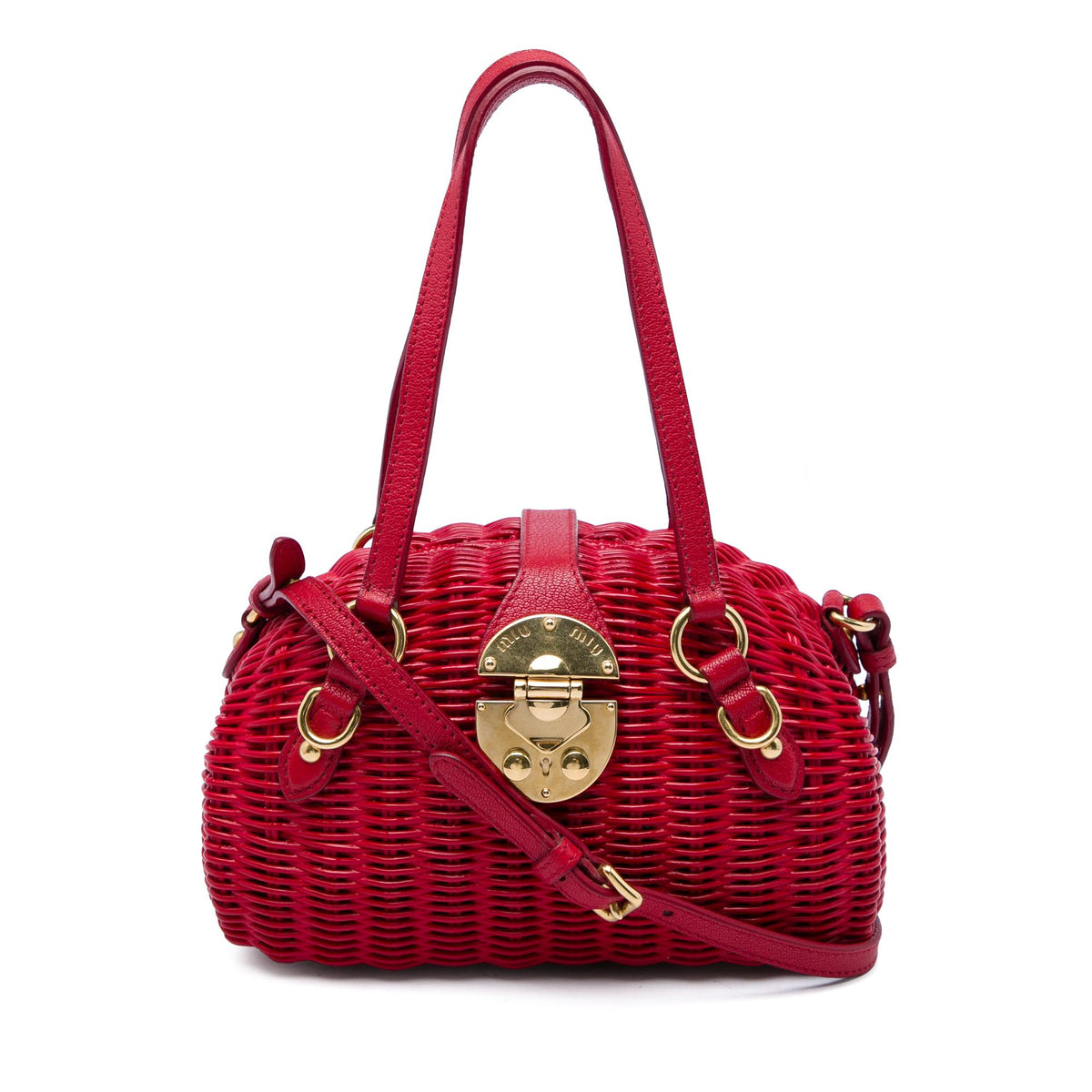 Miu Miu Wicker Rattan Satchel