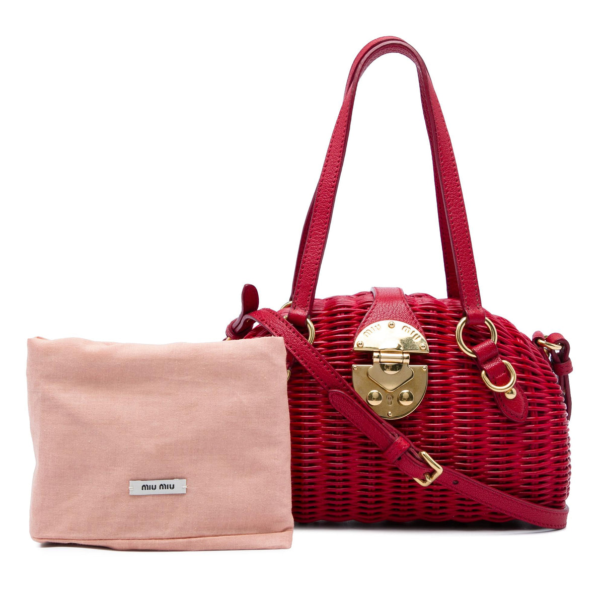 Miu Miu Wicker Rattan Satchel
