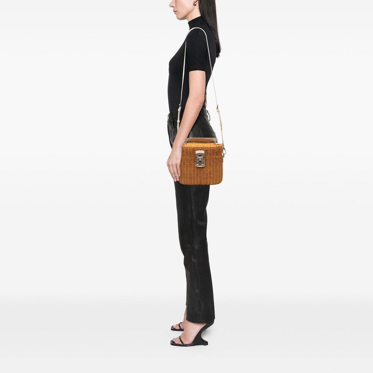 Miu Miu Wicker Top Handle Bag