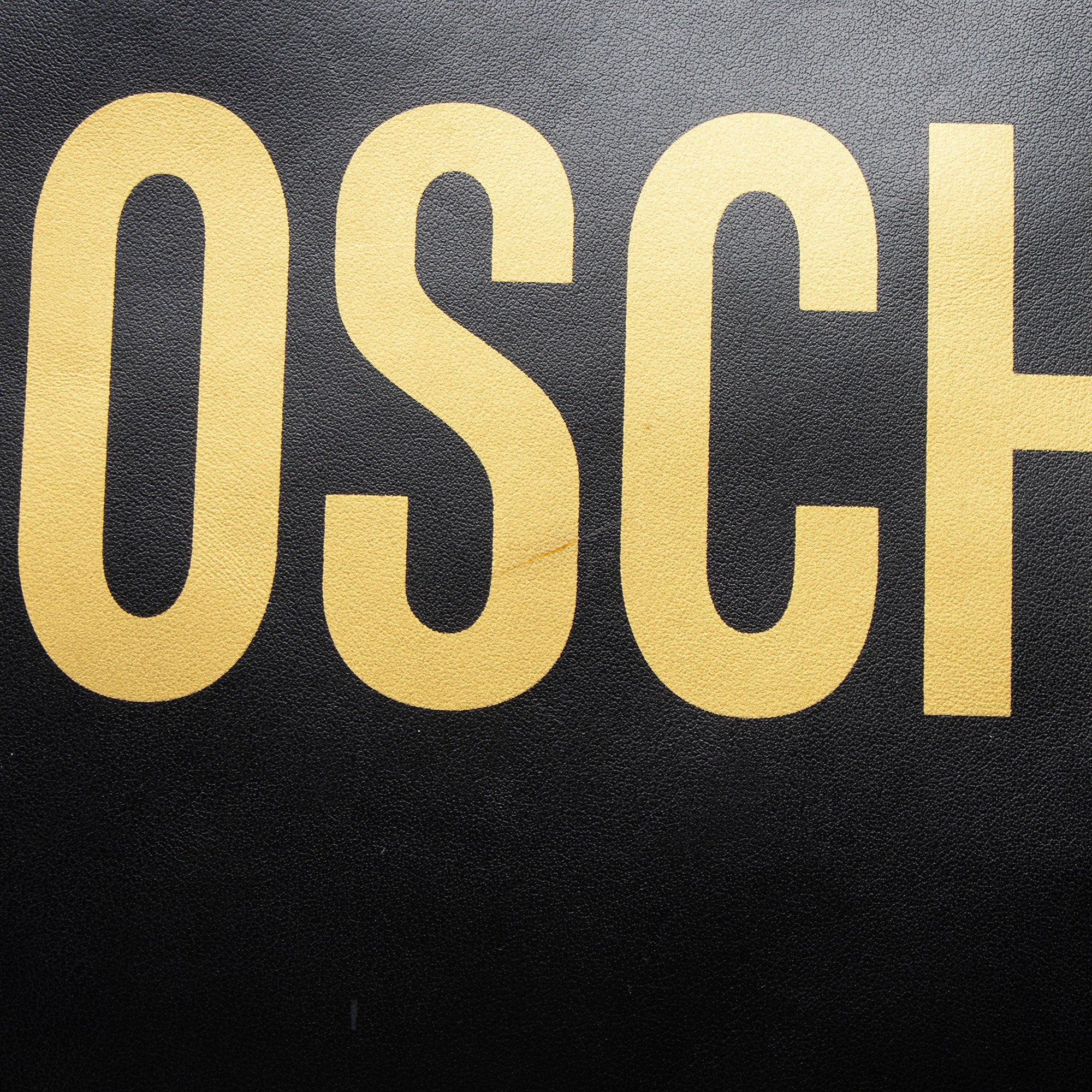 Moschino Leather Logo Shopper Tote