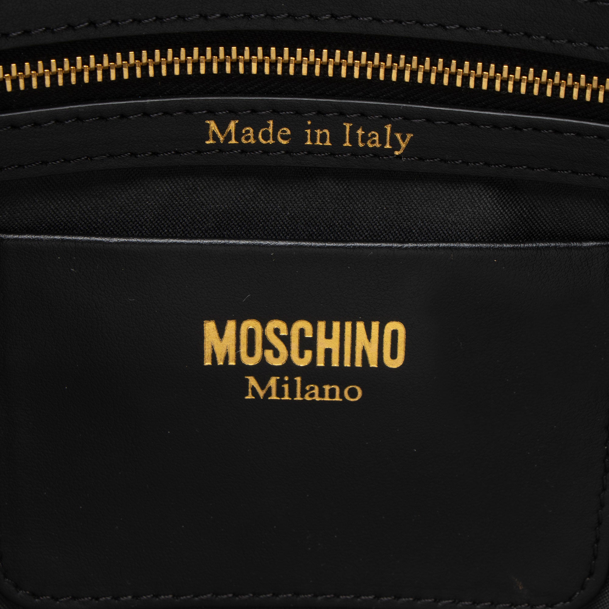 Moschino Leather Logo Shopper Tote