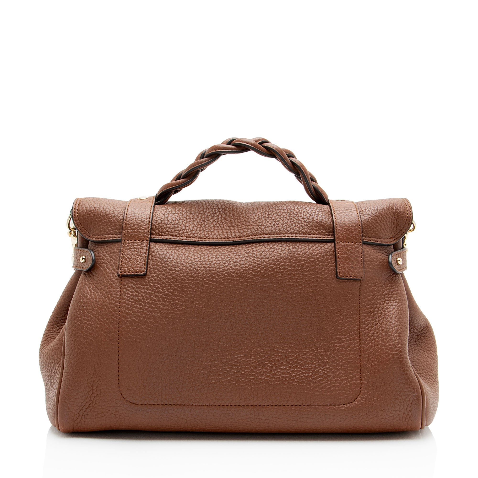 Mulberry Grained Leather Alexa Braided Top Handle