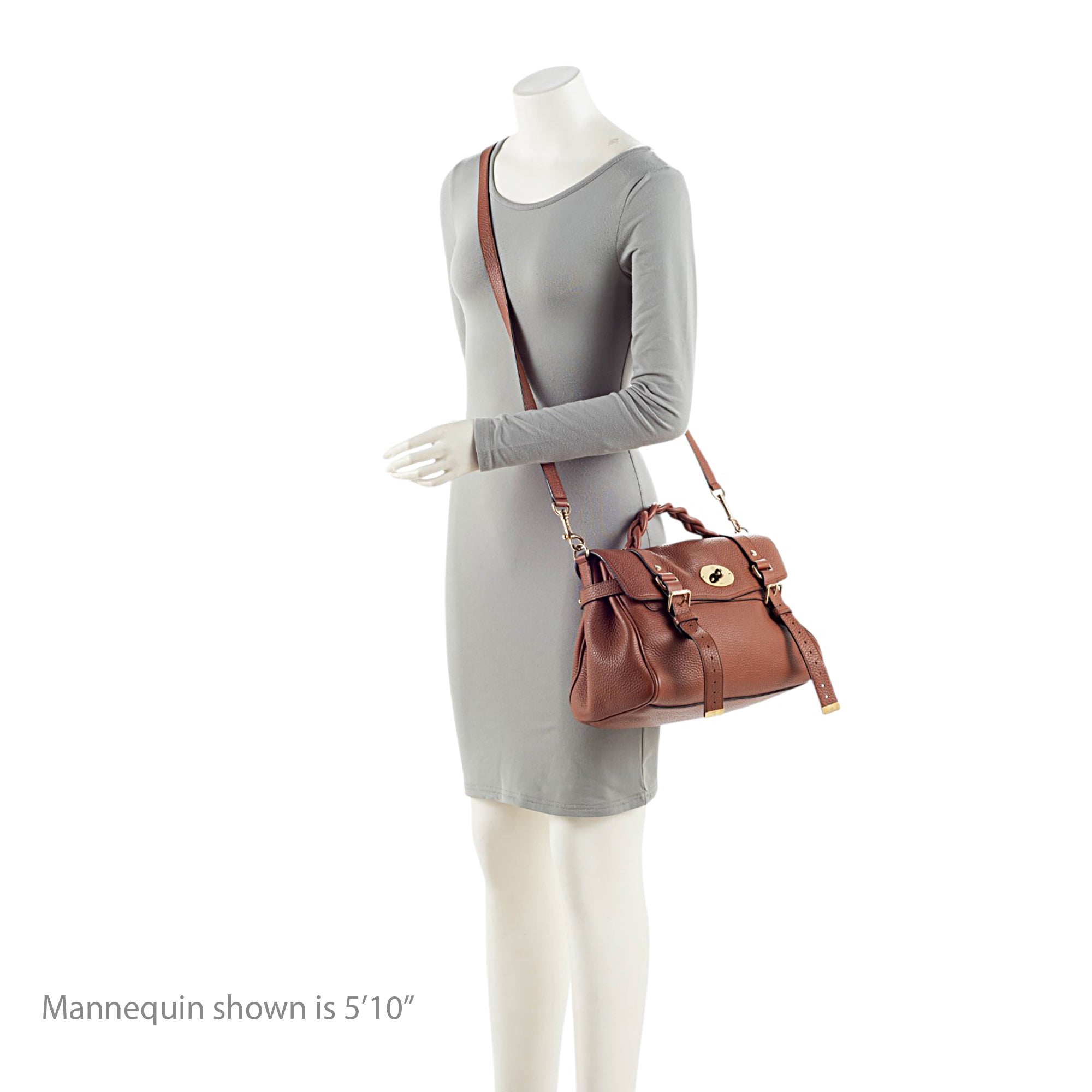Mulberry Grained Leather Alexa Braided Top Handle