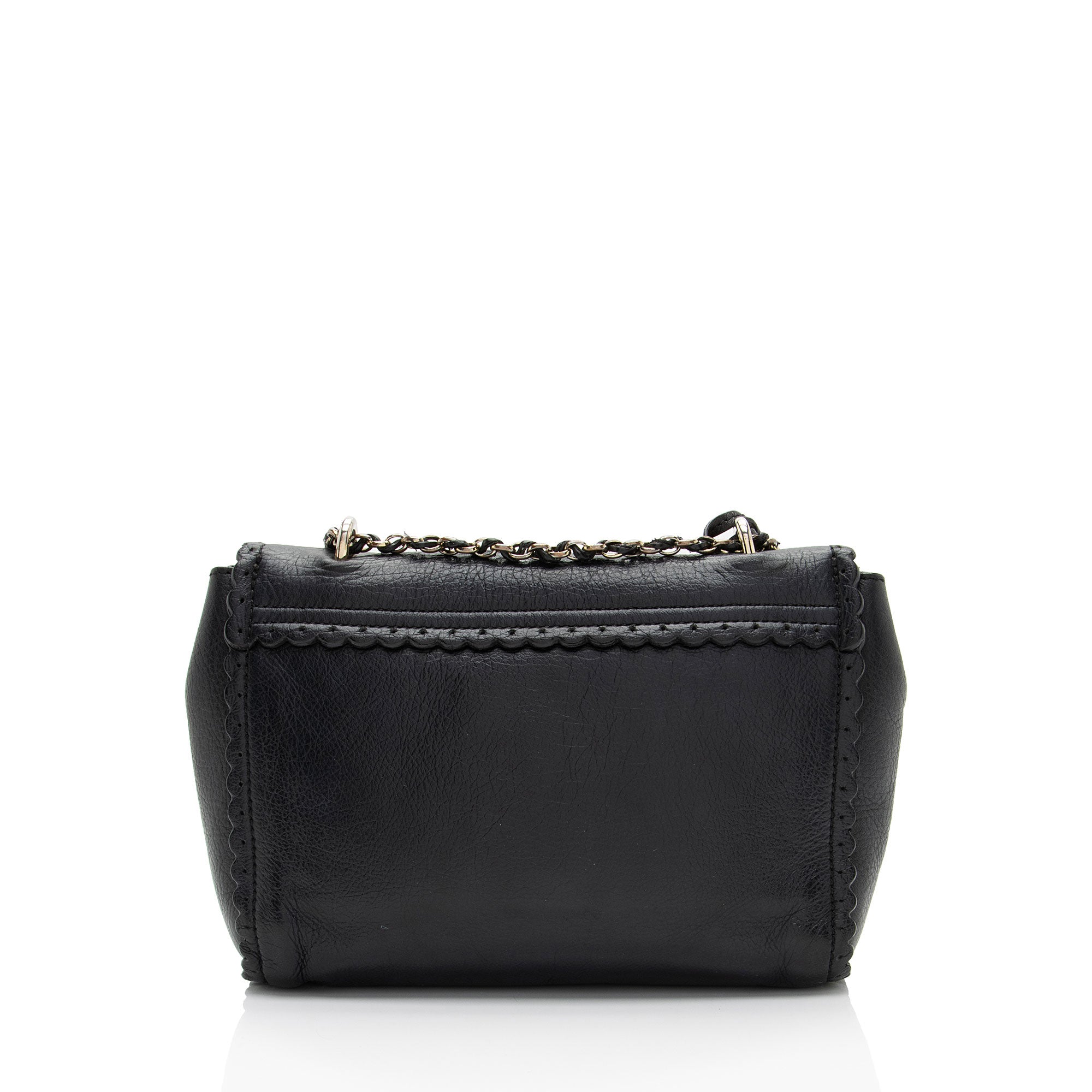 Mulberry Leather Scallop Trimmed Lily Shoulder Bag