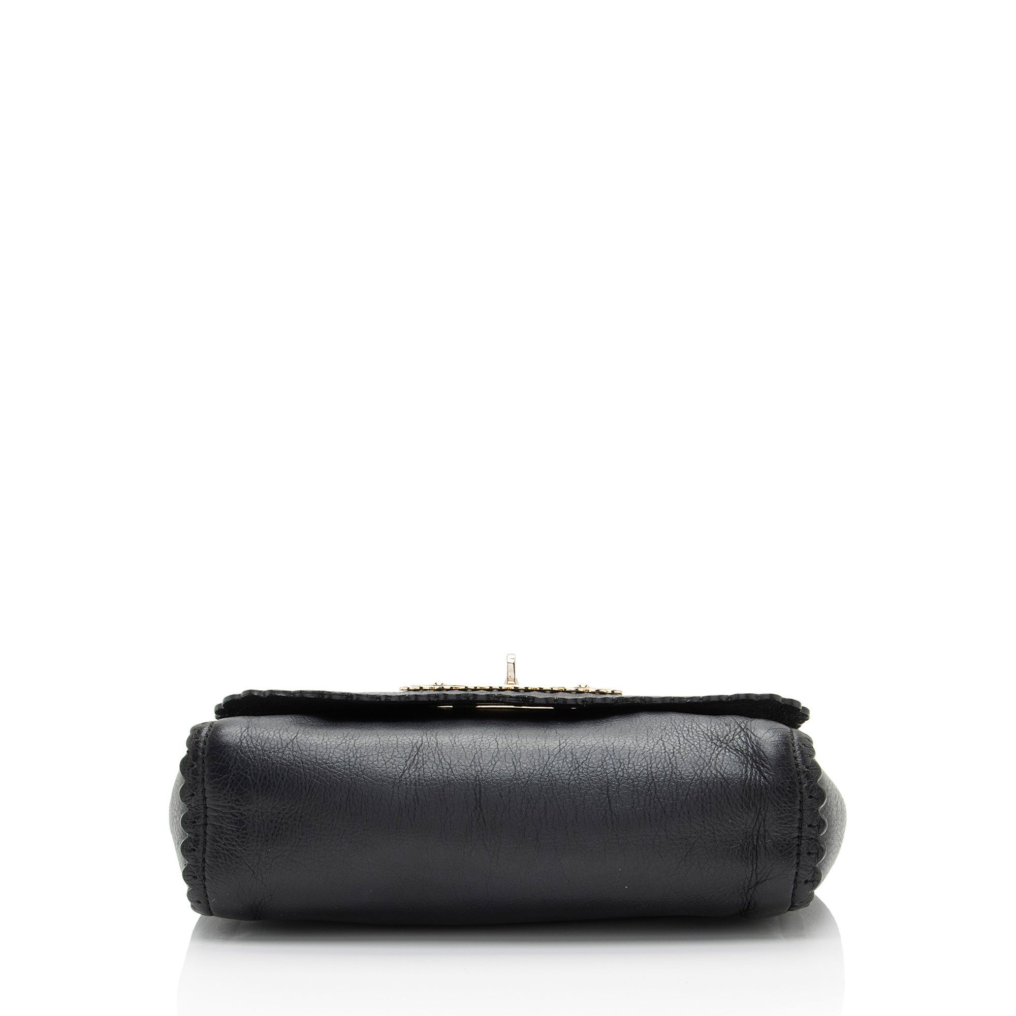 Mulberry Leather Scallop Trimmed Lily Shoulder Bag