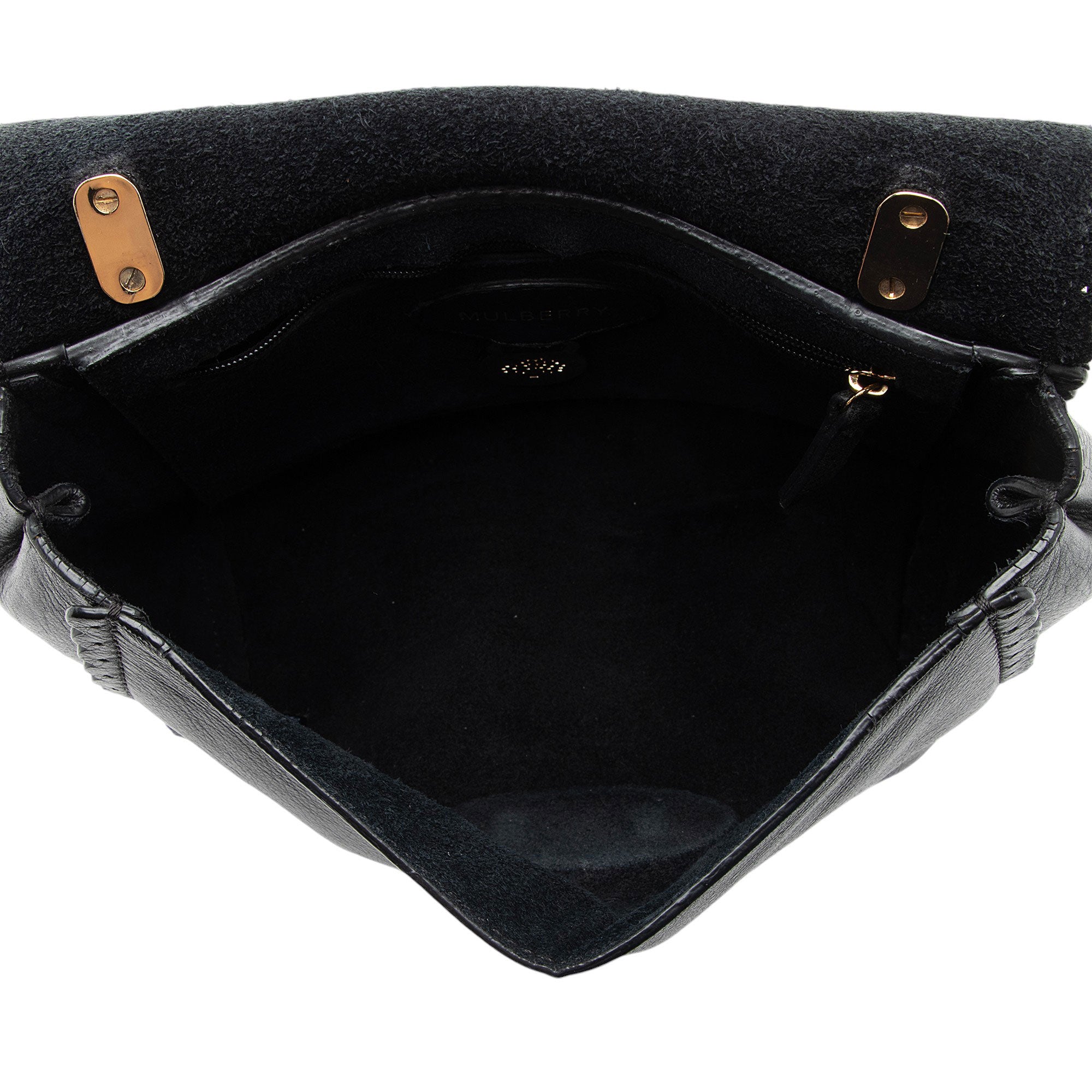 Mulberry Leather Scallop Trimmed Lily Shoulder Bag