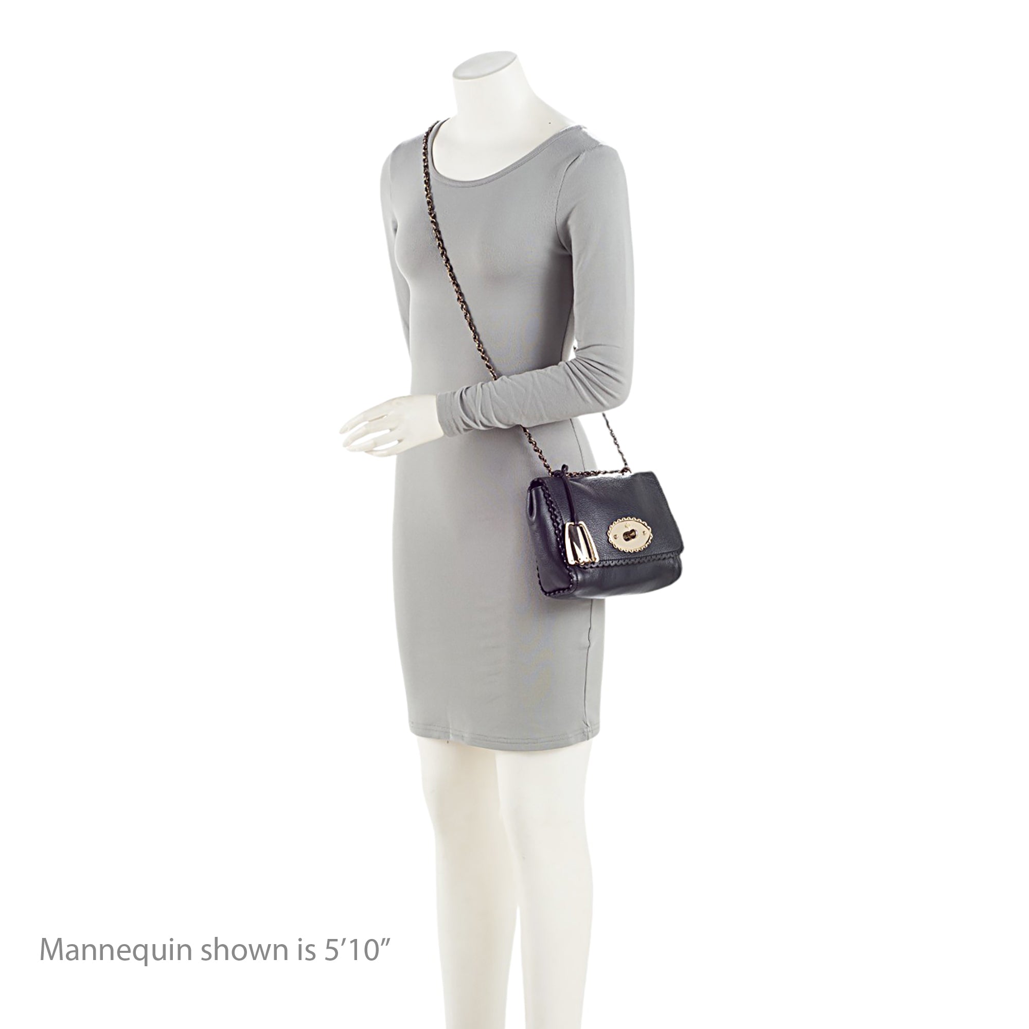 Mulberry Leather Scallop Trimmed Lily Shoulder Bag