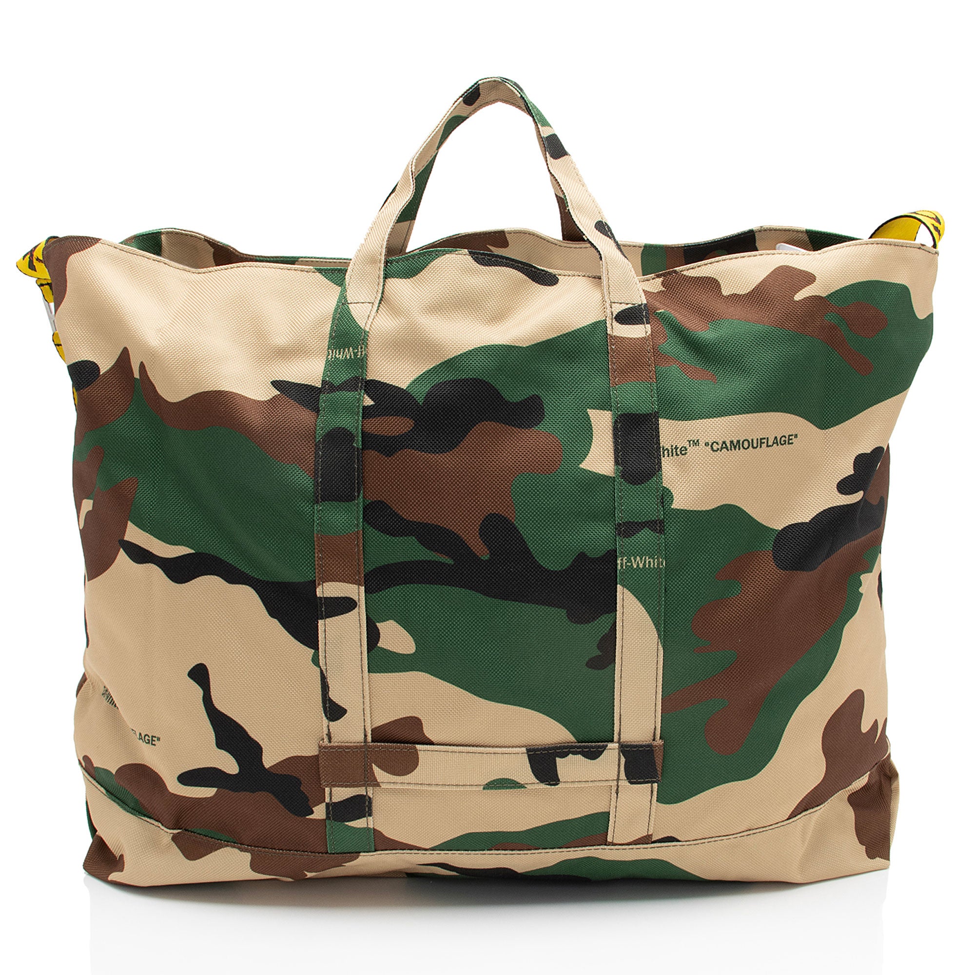 Off-White Canvas Camouflage Tote (SHF-ER0MpX)