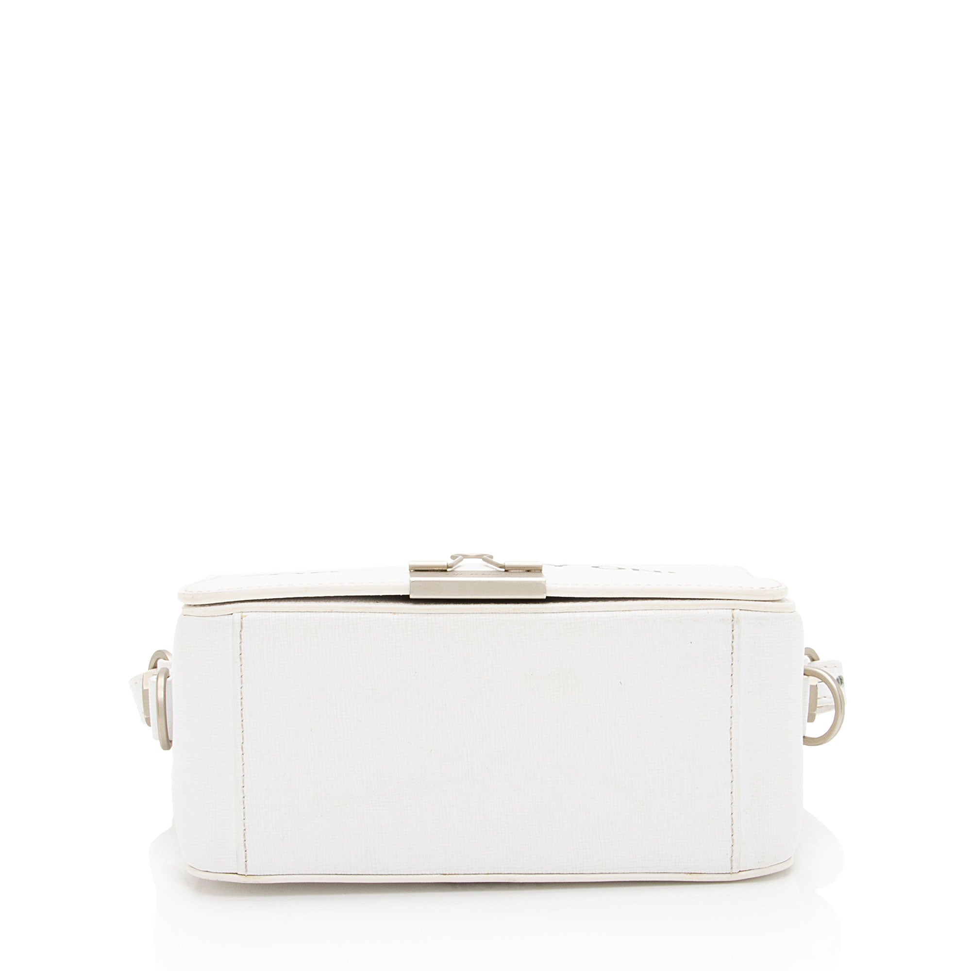 Off-White Leather Binder Clip Shoulder Bag