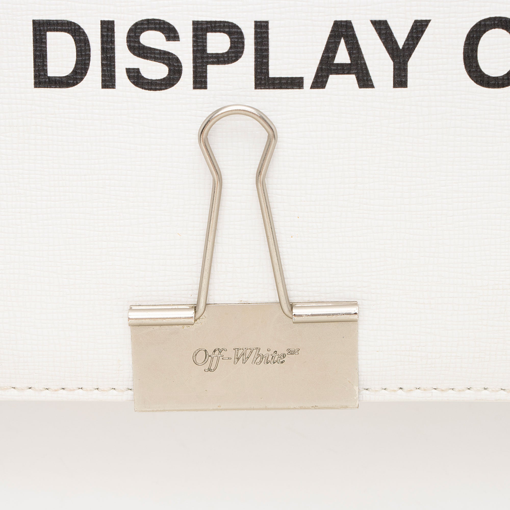Off-White Leather Binder Clip Shoulder Bag
