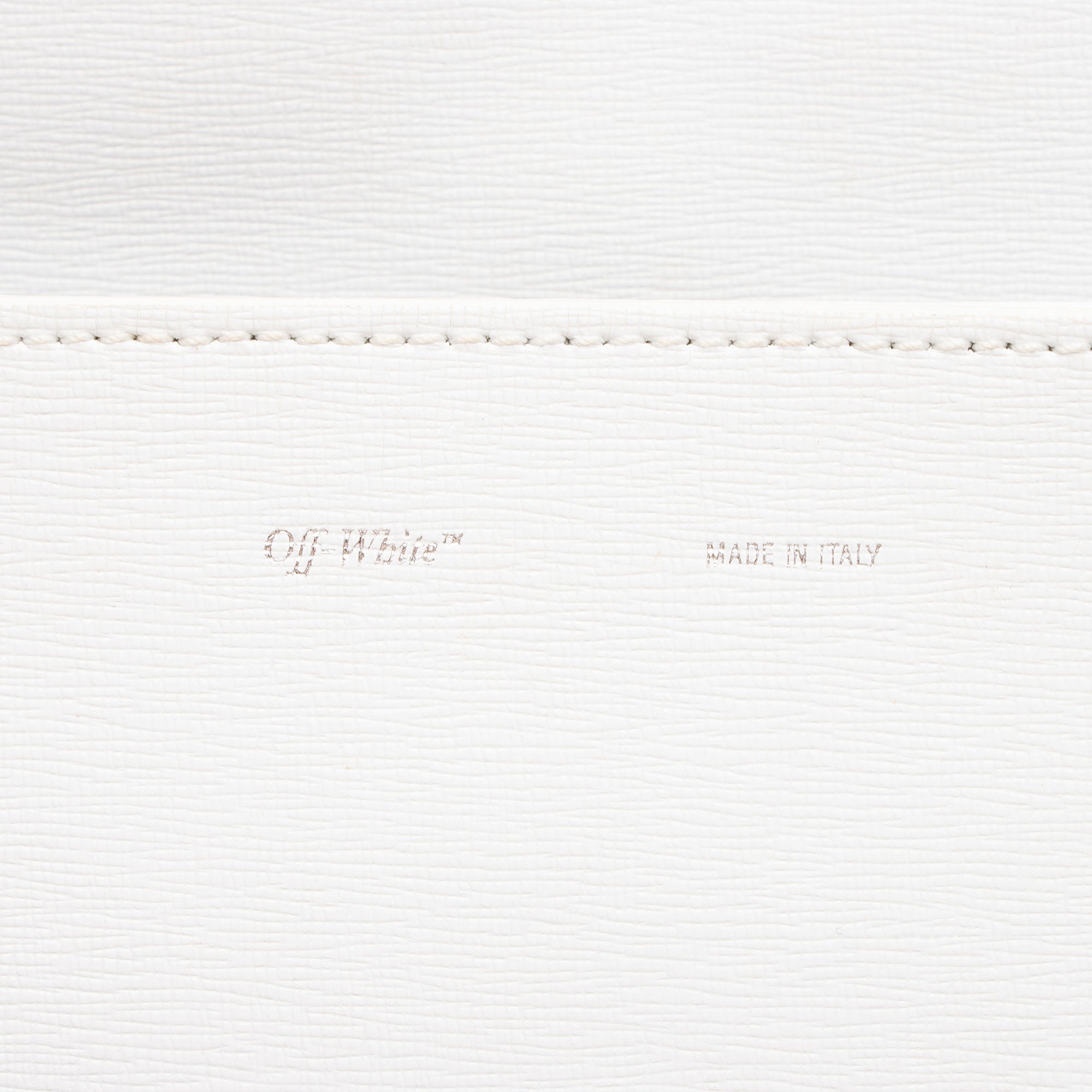 Off-White Leather Binder Clip Shoulder Bag