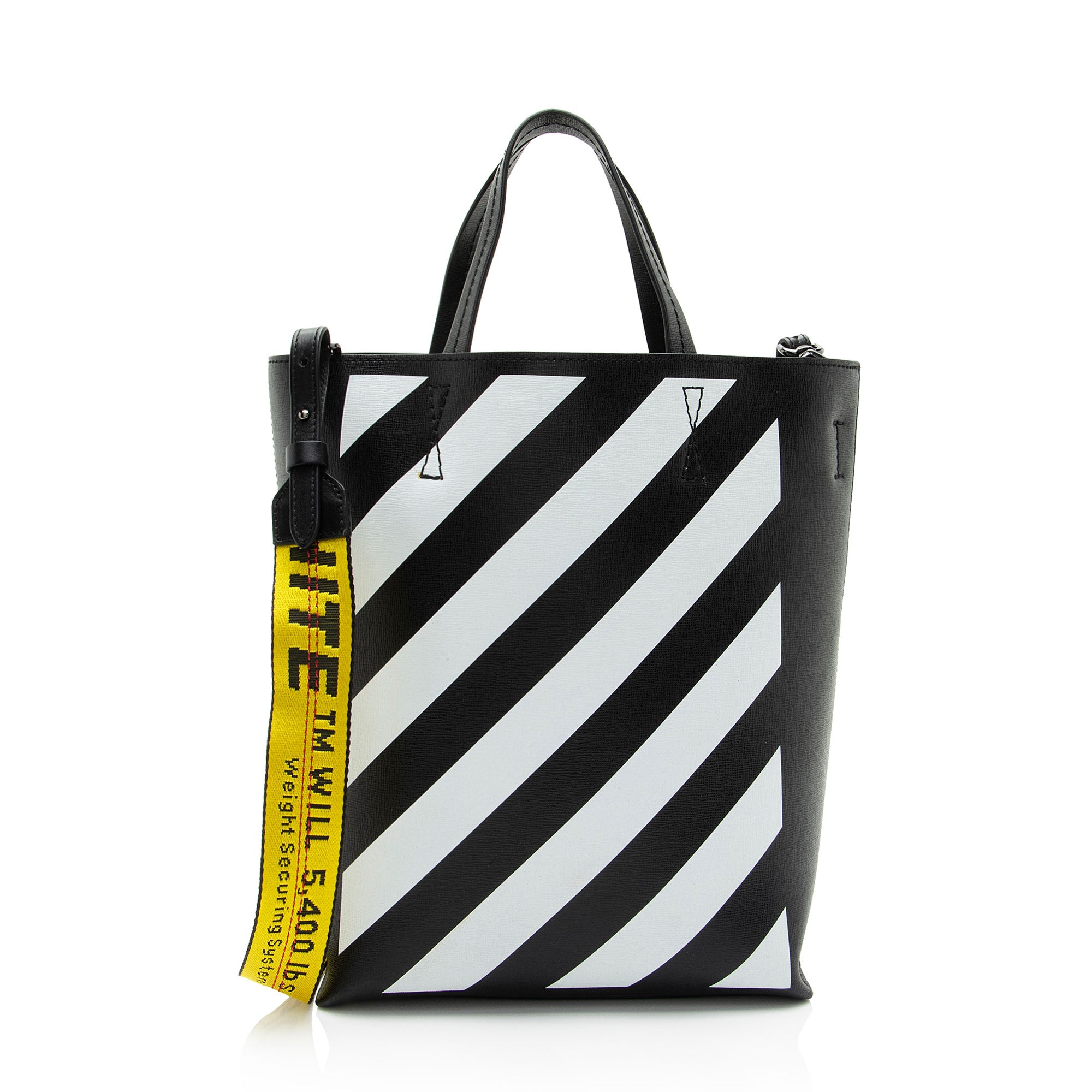 Off-White Leather Diag Binder Crossbody (SHF-udqF0I)