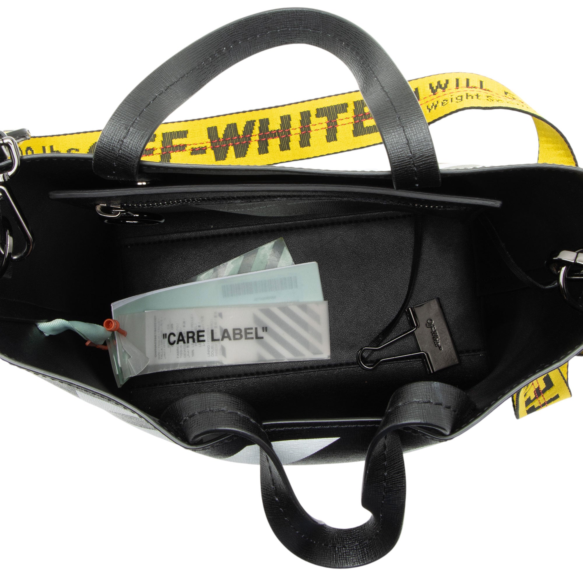 Off-White Leather Diag Binder Crossbody (SHF-udqF0I)