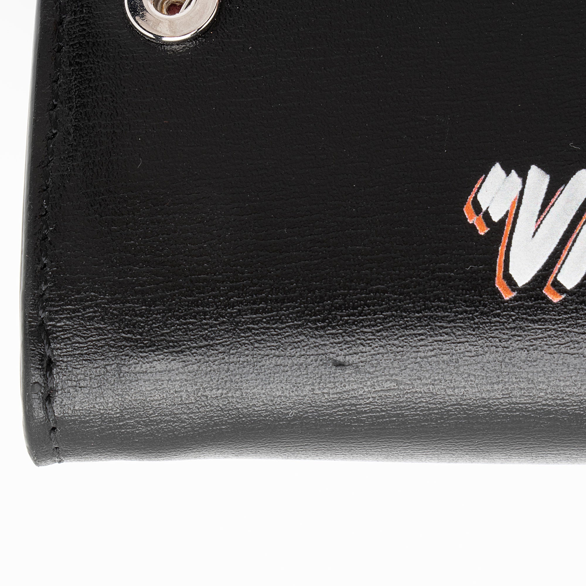 Off-White Leather Logo Jitney Wallet on Chain Bag (SHF-Rswgy5)