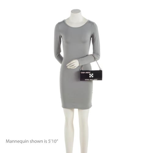 Off-White Leather Logo Jitney Wallet on Chain Bag (SHF-jyRj4w)