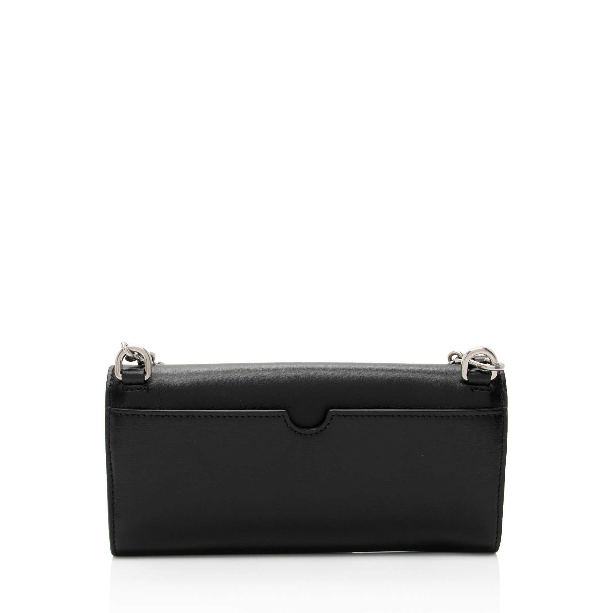 Off-White Leather Logo Jitney Wallet on Chain Bag (SHF-2hNOMK)